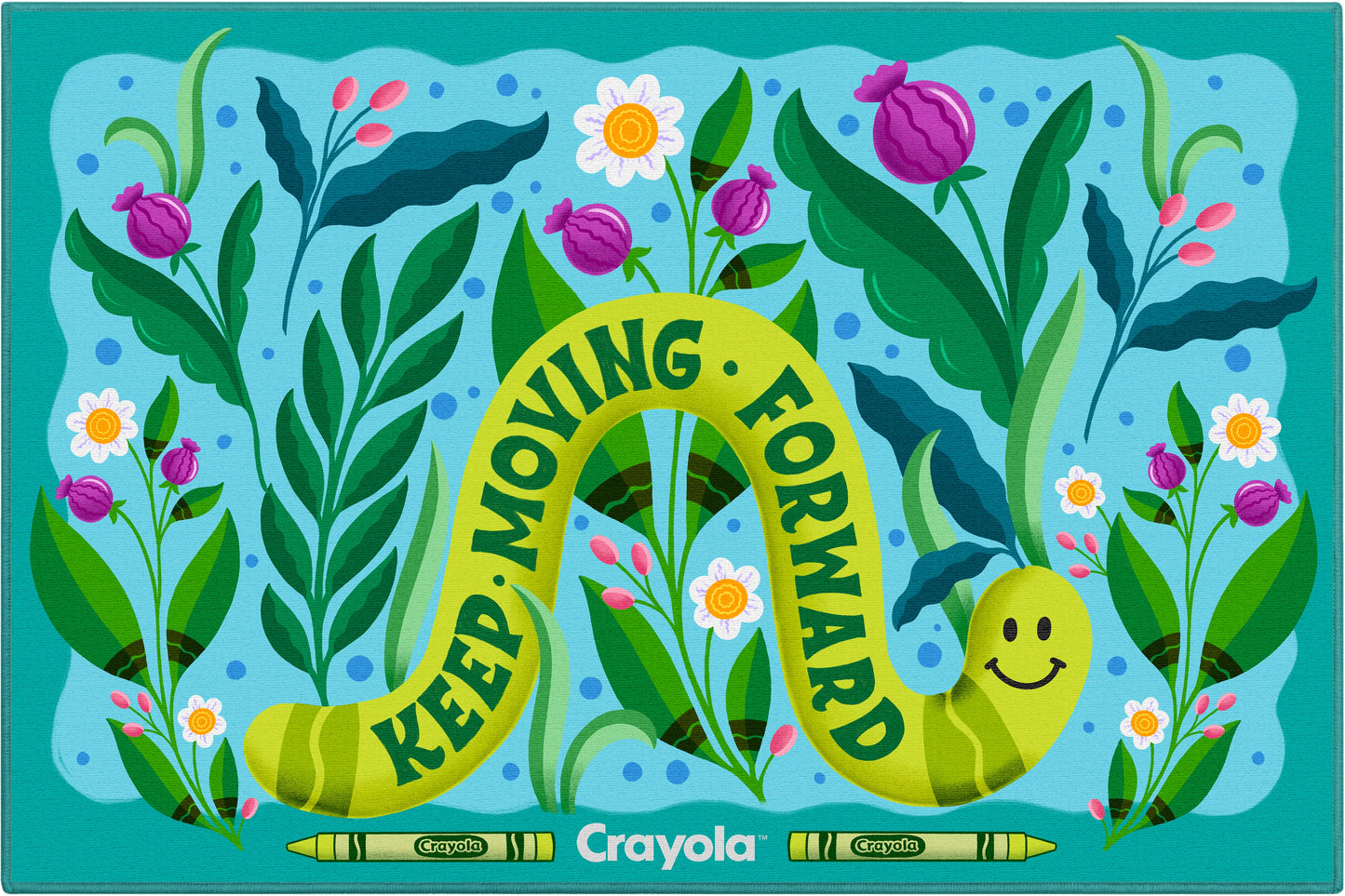Crayola Keep Moving Blue Rug CRA-05A