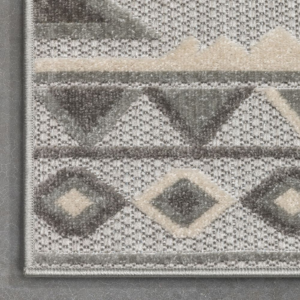 Mamba Grey Modern Indoor Outdoor Rug DO-58