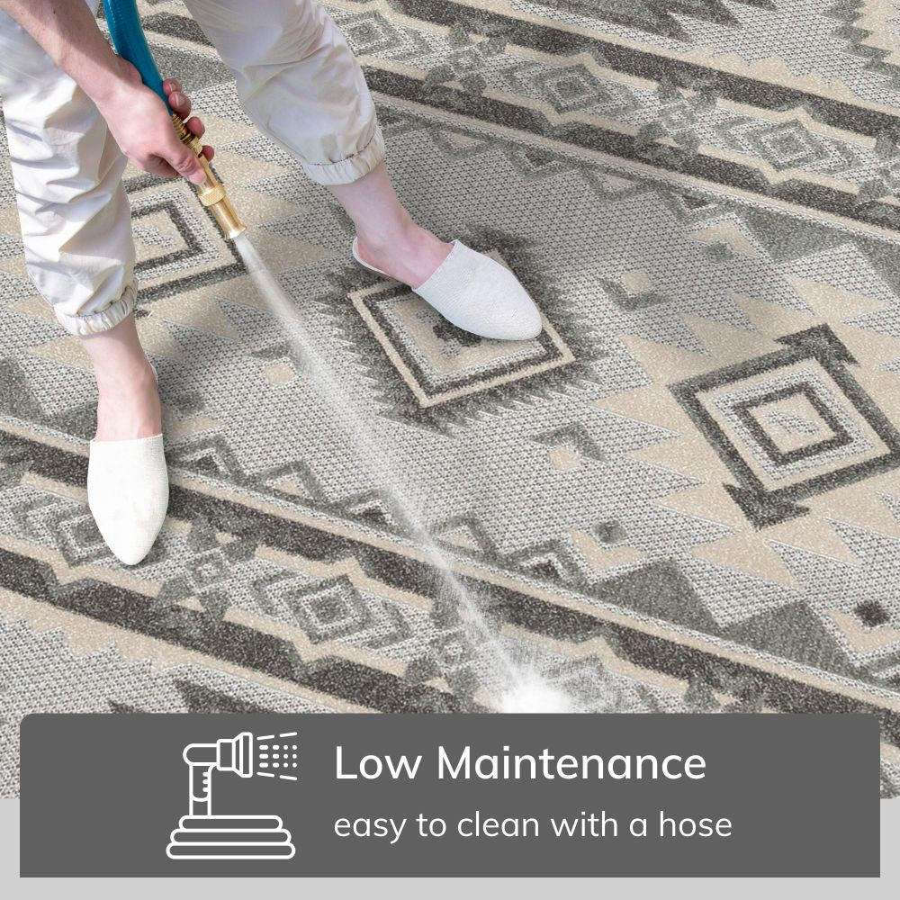 Mamba Grey Modern Indoor Outdoor Rug DO-58