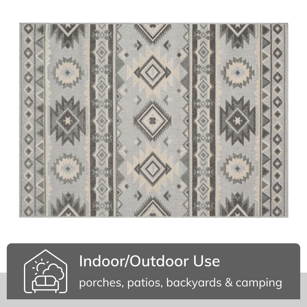 Mamba Grey Modern Indoor Outdoor Rug DO-58