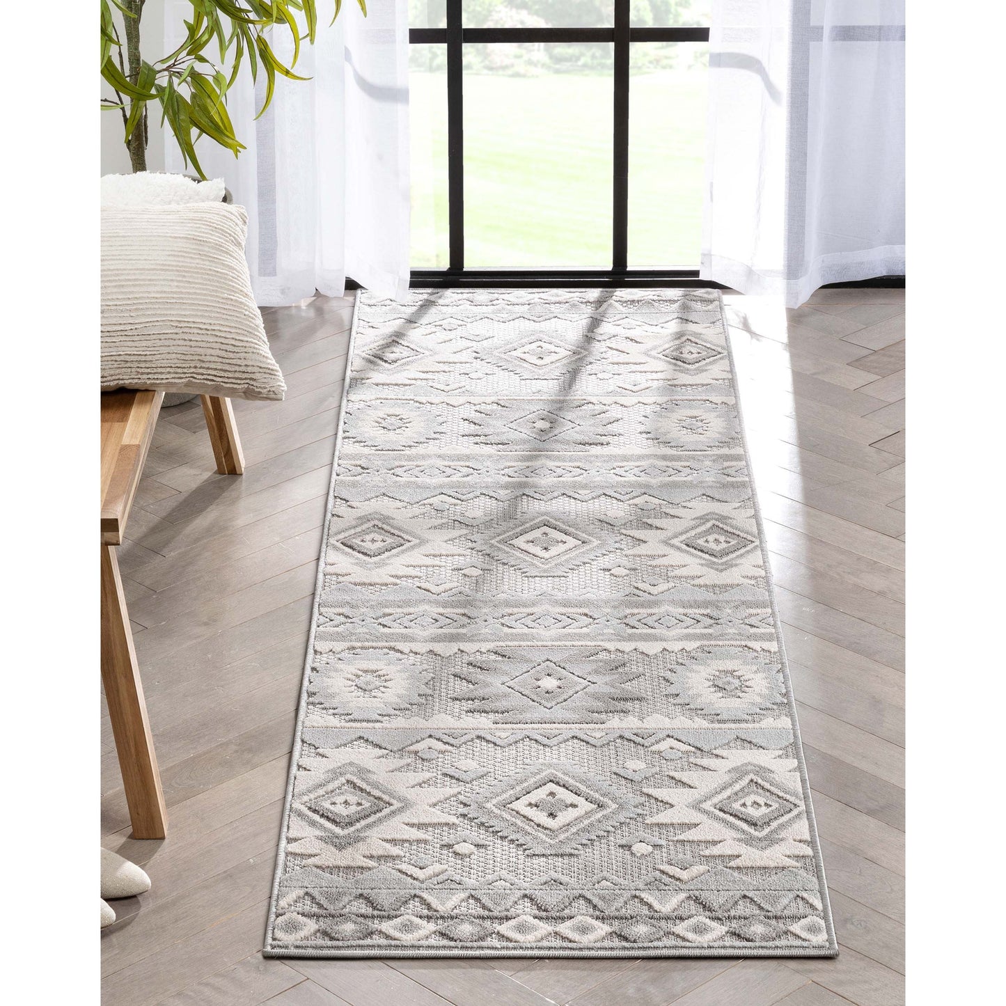 Mamba Grey Modern Indoor Outdoor Rug DO-58