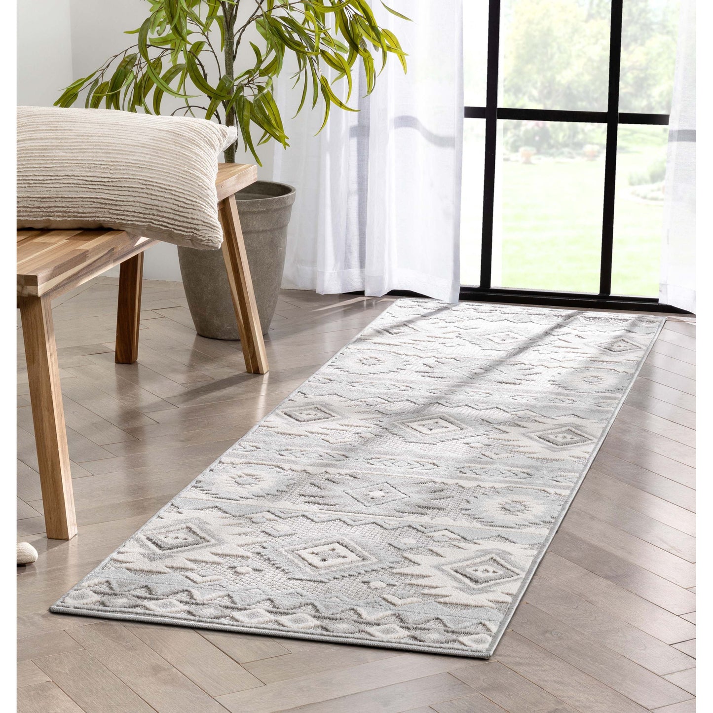 Mamba Grey Modern Indoor Outdoor Rug DO-58