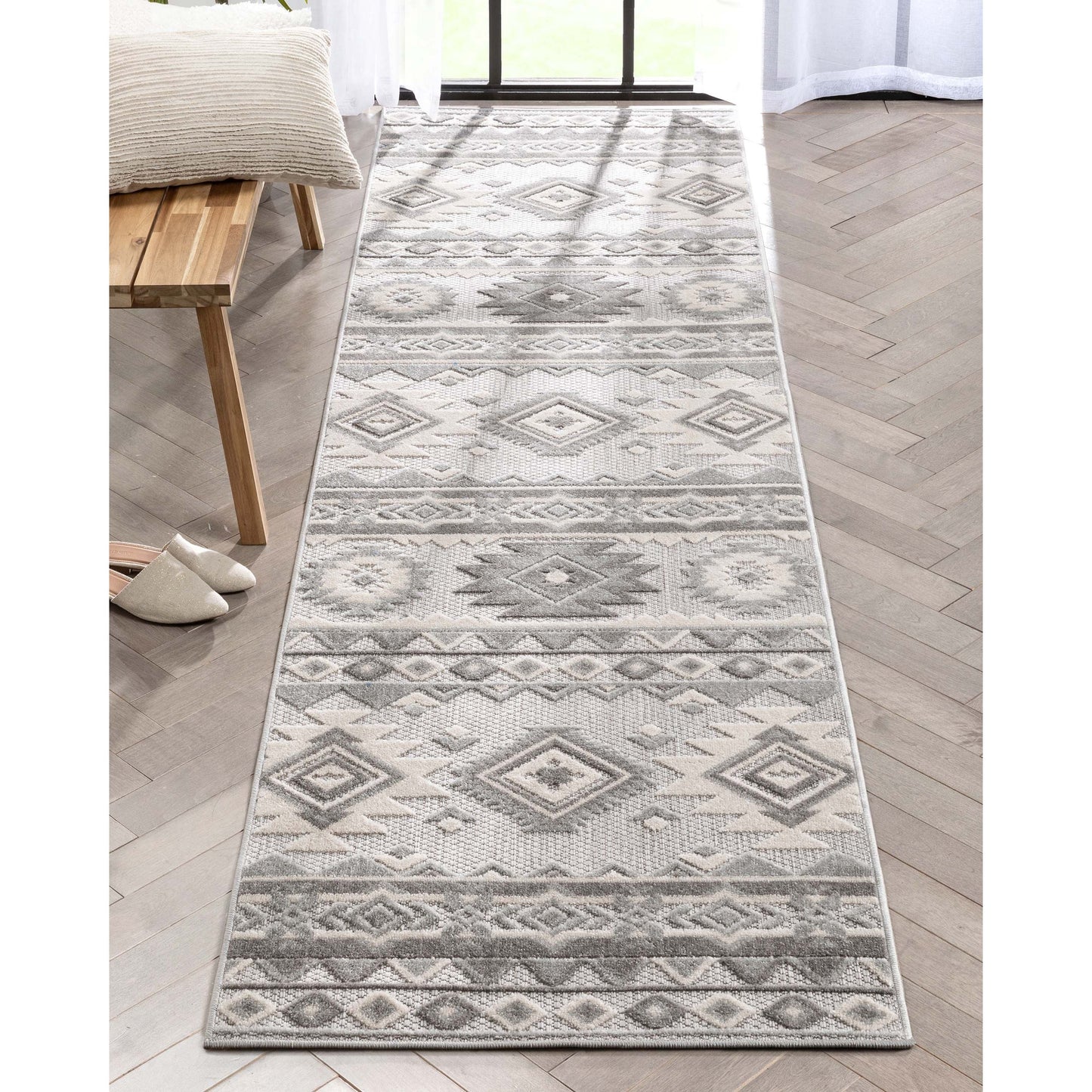 Mamba Grey Modern Indoor Outdoor Rug DO-58