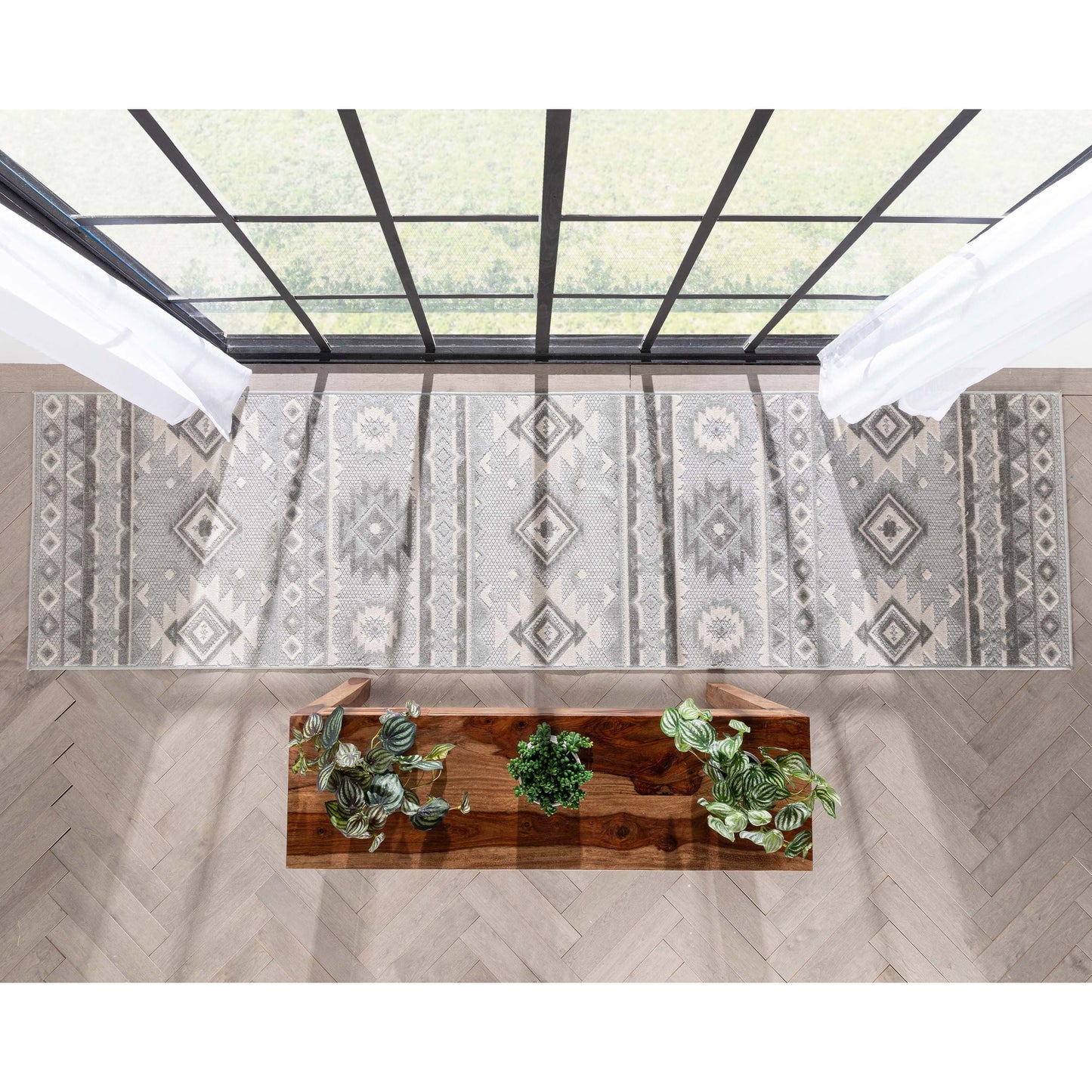 Mamba Grey Modern Indoor Outdoor Rug DO-58