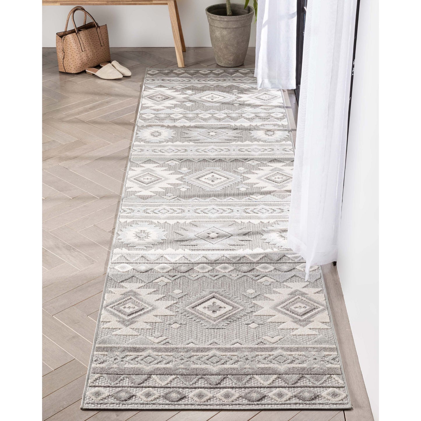 Mamba Grey Modern Indoor Outdoor Rug DO-58