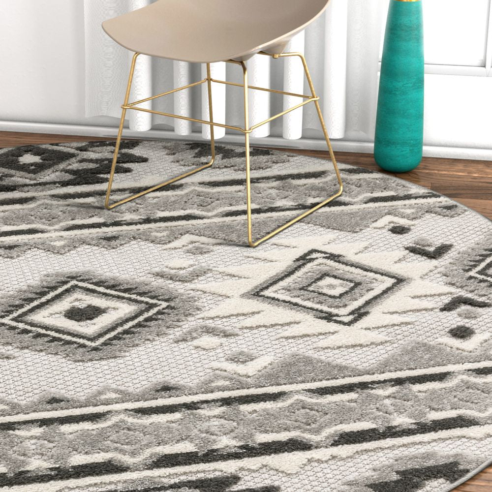 Mamba Grey Modern Indoor Outdoor Rug DO-58