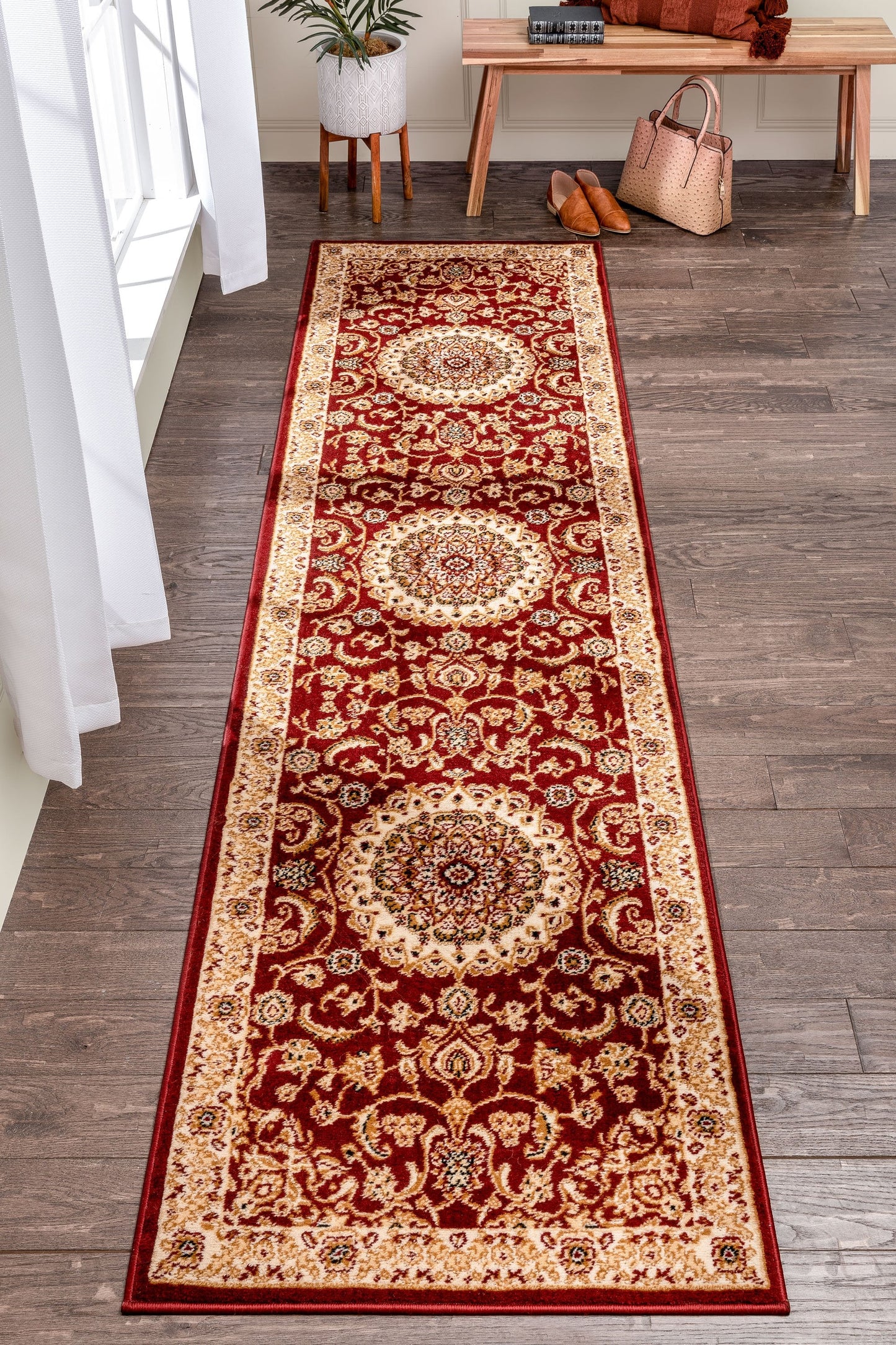 Mykonos Traditional Oriental & Persian Red Rug DU-70