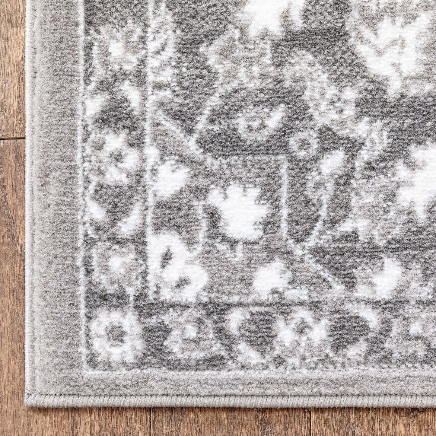 Granada Transitional Oriental Medallion Pattern Grey Rug DU-87