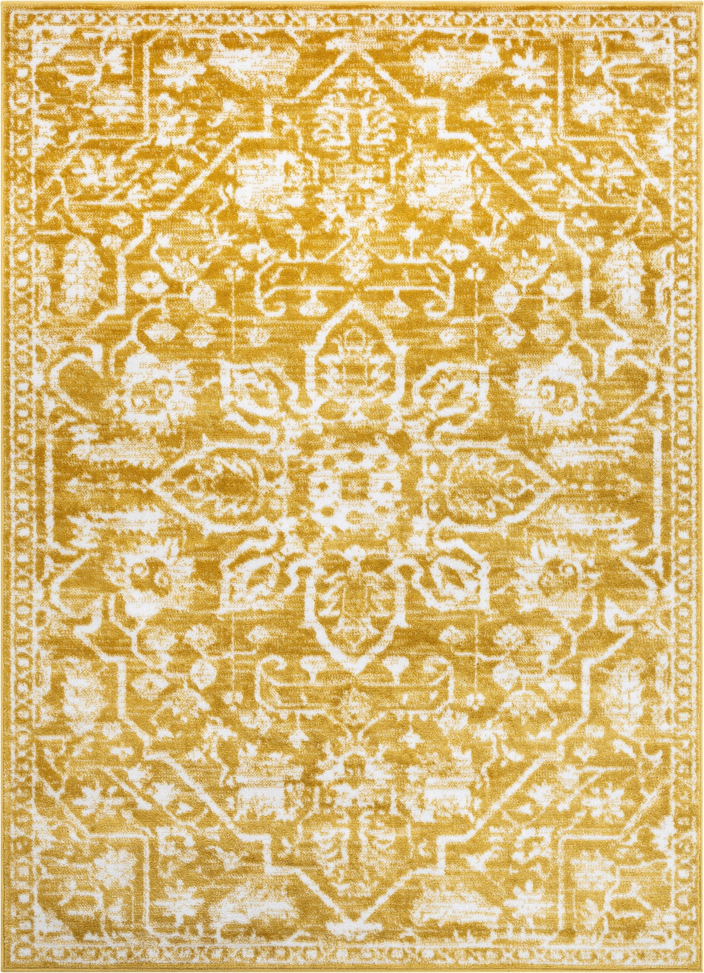 Disa Vintage Medallion Gold Soft Rug DZ-08