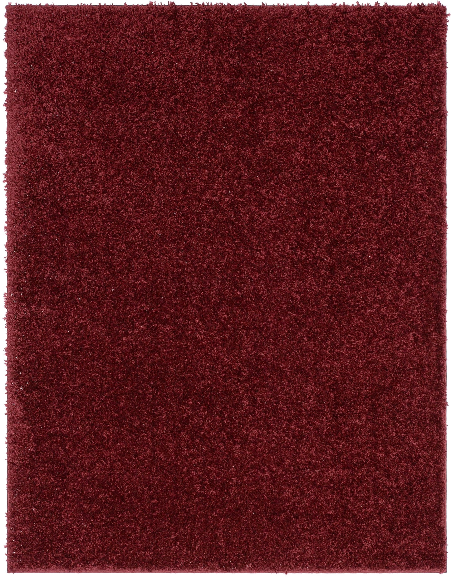 Emerson Modern Solid Deep Red Thick & Soft Shag Rug ELL-10