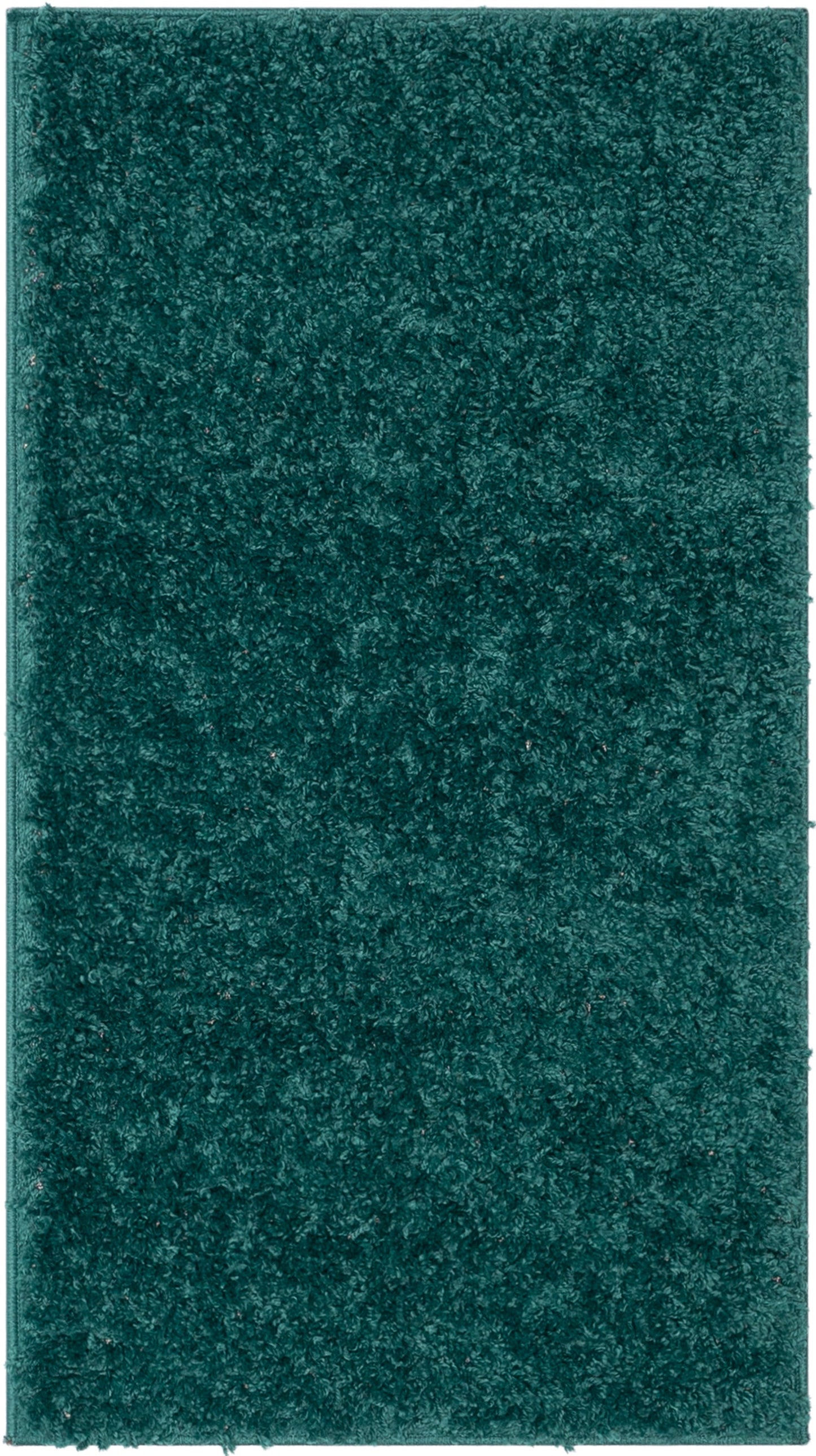 Emerson Modern Solid Green Textured Shag Rug ELL-15