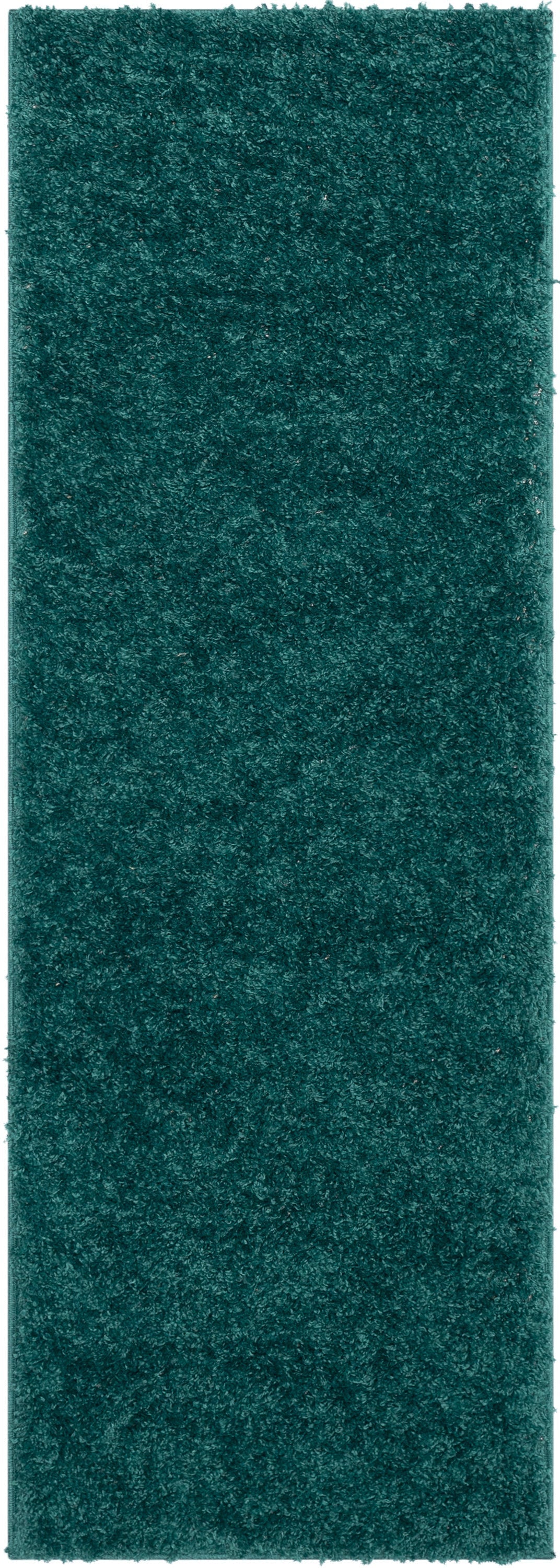 Emerson Modern Solid Green Textured Shag Rug ELL-15