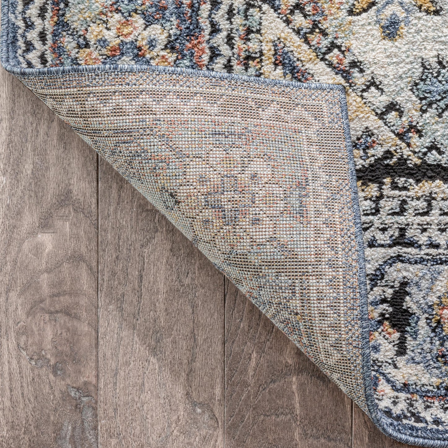 Salerno Bohemian Vintage Persian Medallion Blue Rug ENV-124