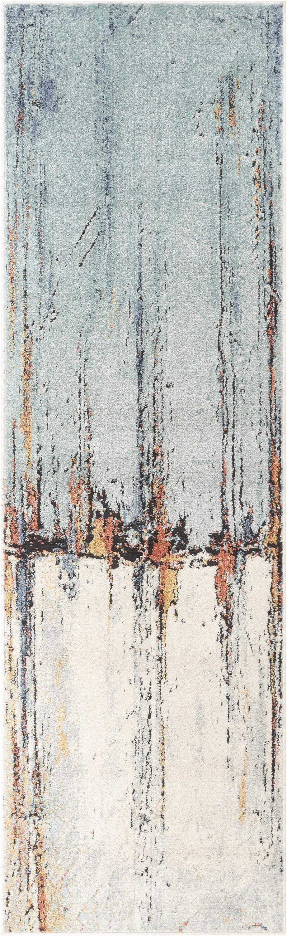 Gela Abstract Paintsplash Light Blue Rug ENV-136