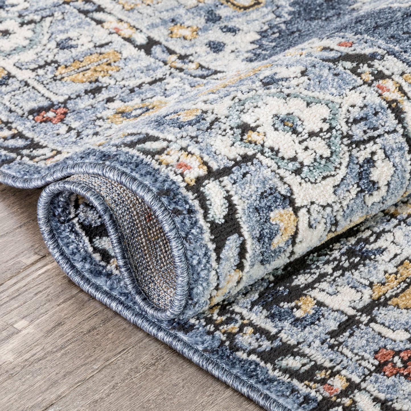 Messina Vintage Oriental Medallion Blue Rug ENV-14