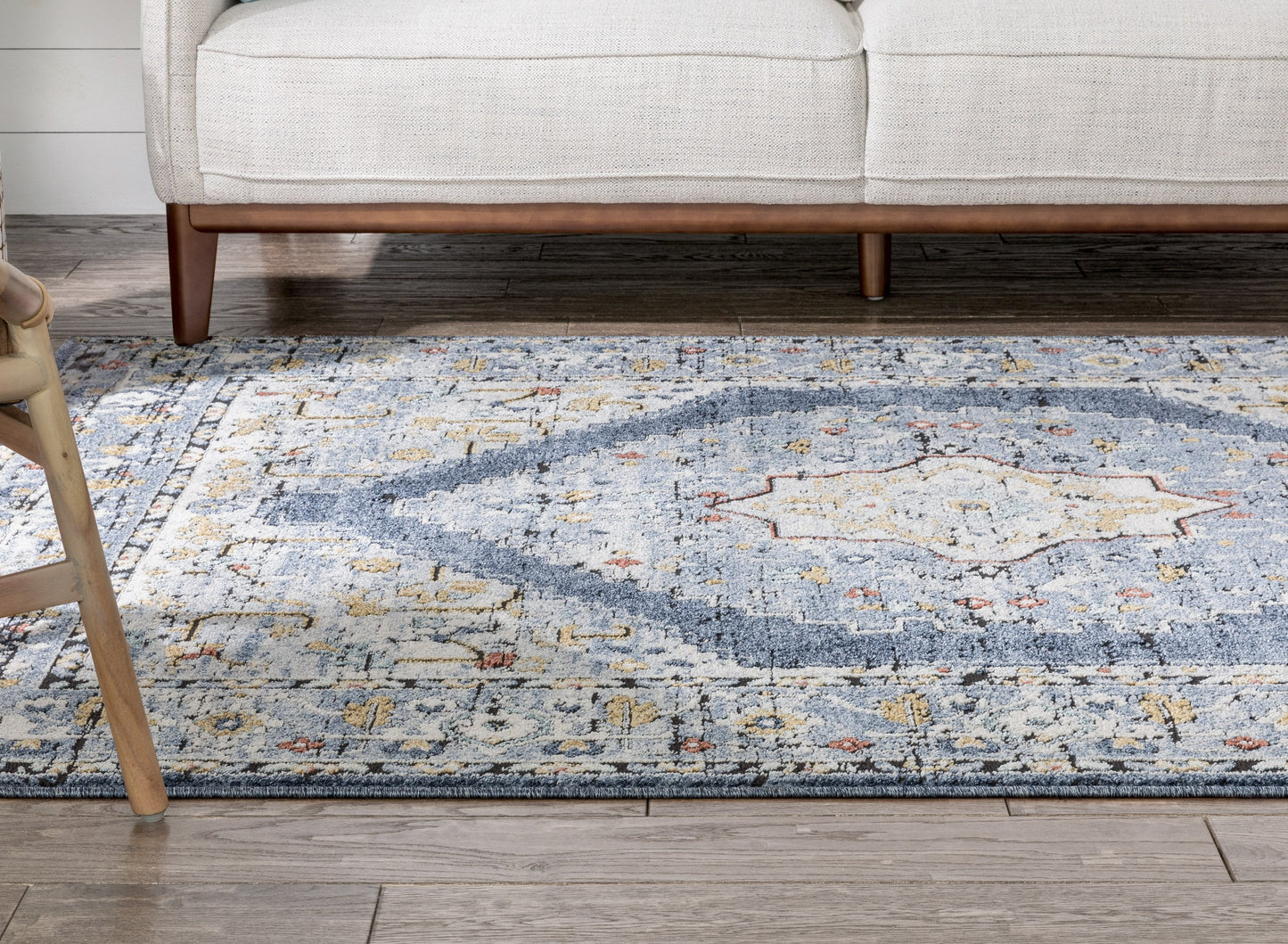 Messina Vintage Oriental Medallion Blue Rug ENV-14