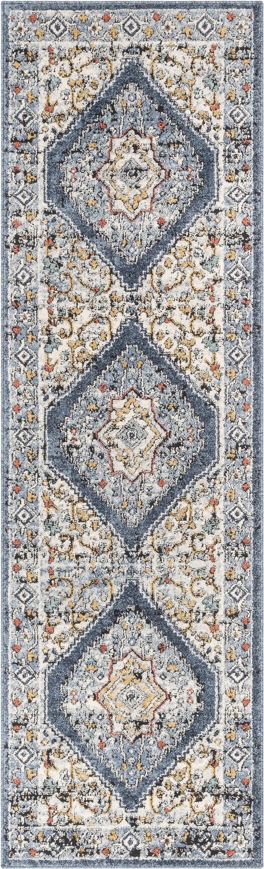 Messina Vintage Oriental Medallion Blue Rug ENV-14