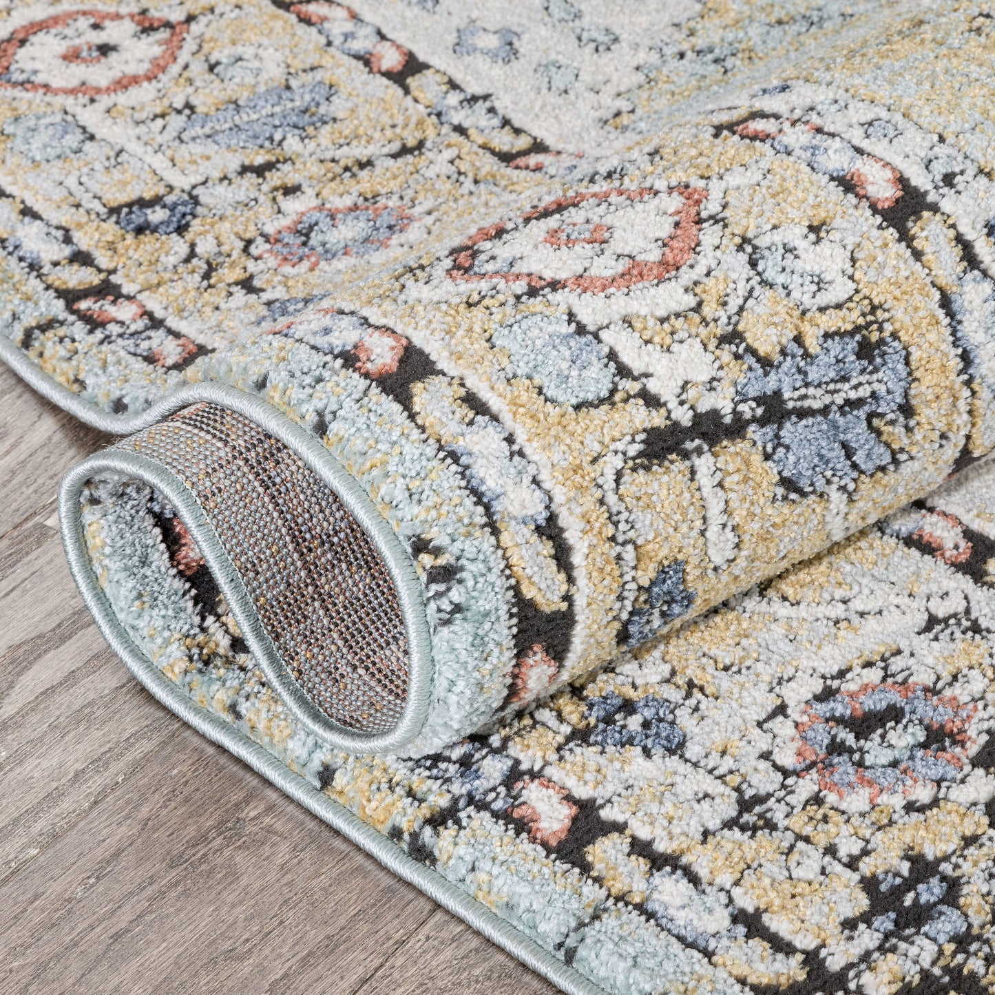 Messina Vintage Oriental Medallion Green Rug ENV-15