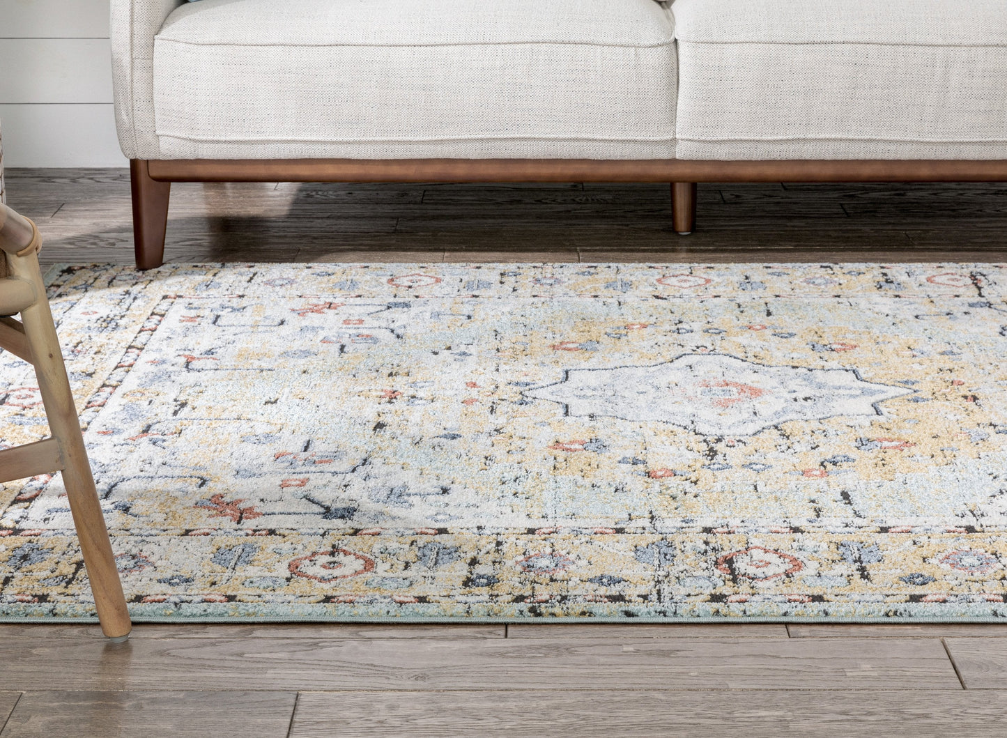 Messina Vintage Oriental Medallion Green Rug ENV-15