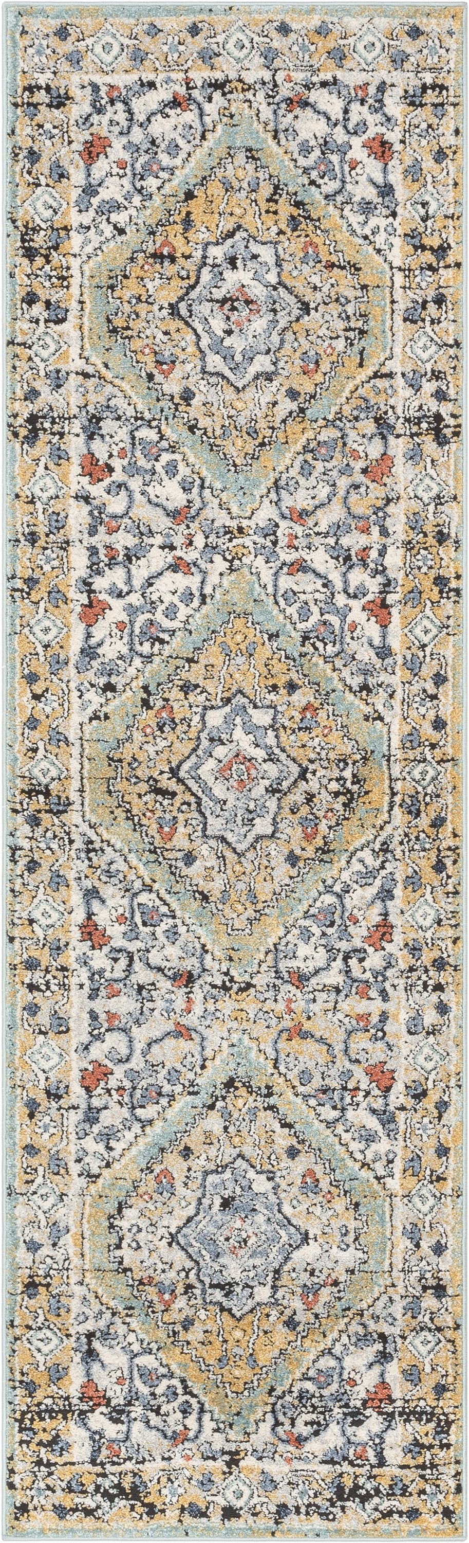 Messina Vintage Oriental Medallion Green Rug ENV-15