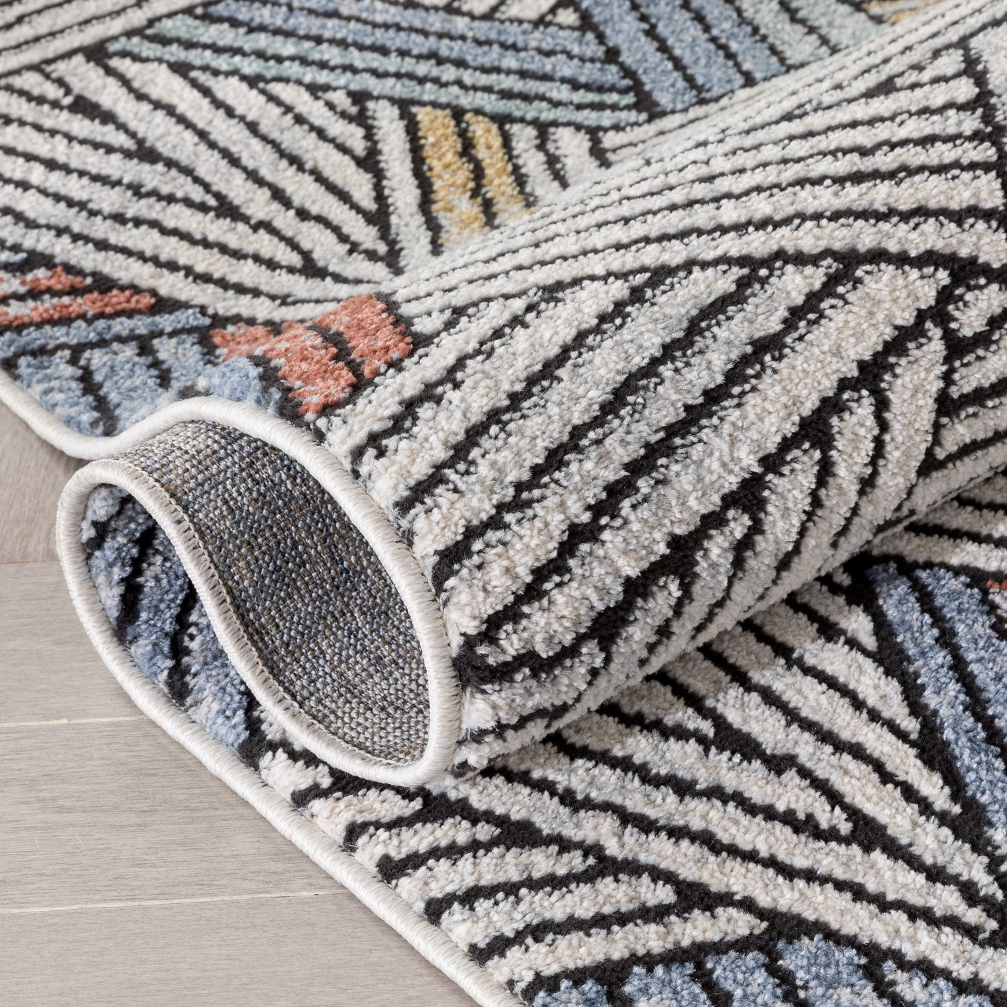 Varese Abstract Geometric Stripes Blue Rug ENV-54