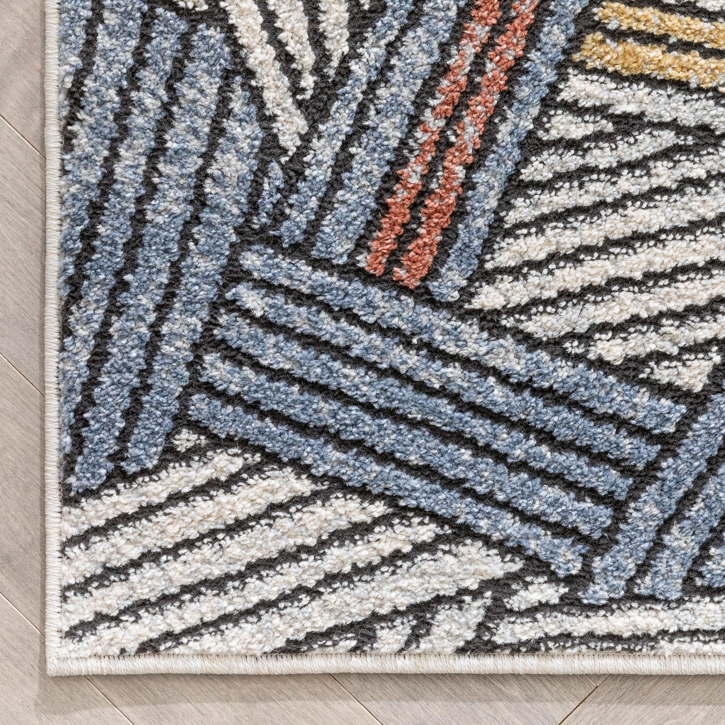 Varese Abstract Geometric Stripes Blue Rug ENV-54