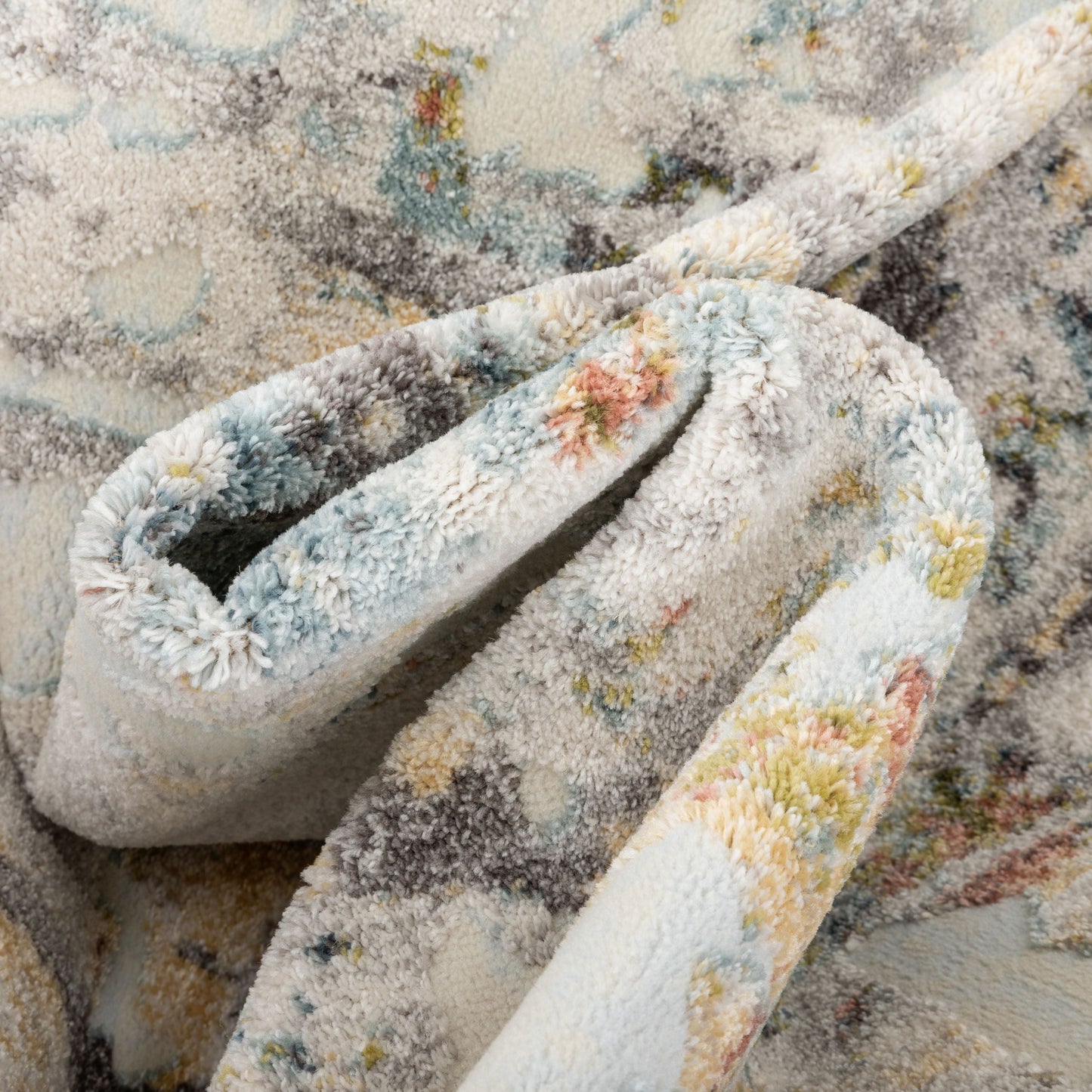 Azura Vintage Distressed Abstract Multi Rug FA-14