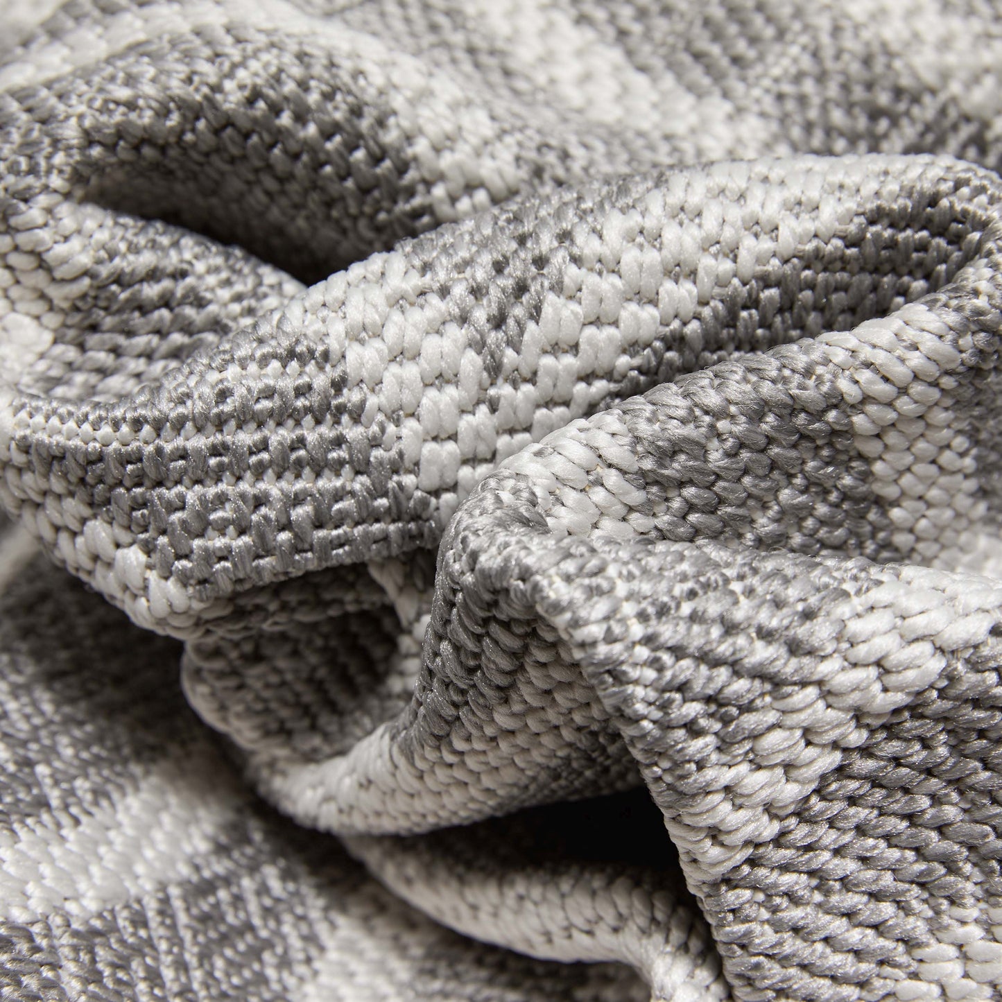 Ludo Lattice Trellis Indoor/Outdoor Grey Textured Rug FAL-47