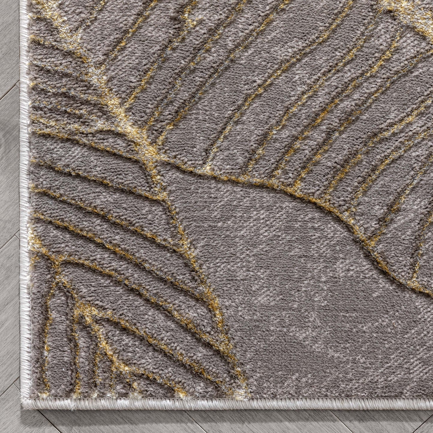 Madeline Retro Marble Pattern Grey Glam Rug FRM-147