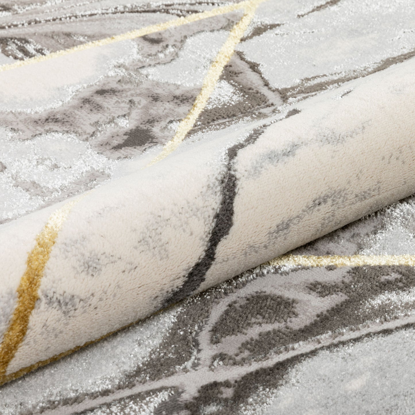 Arlo Retro Marble Pattern Grey Glam Rug FRM-47