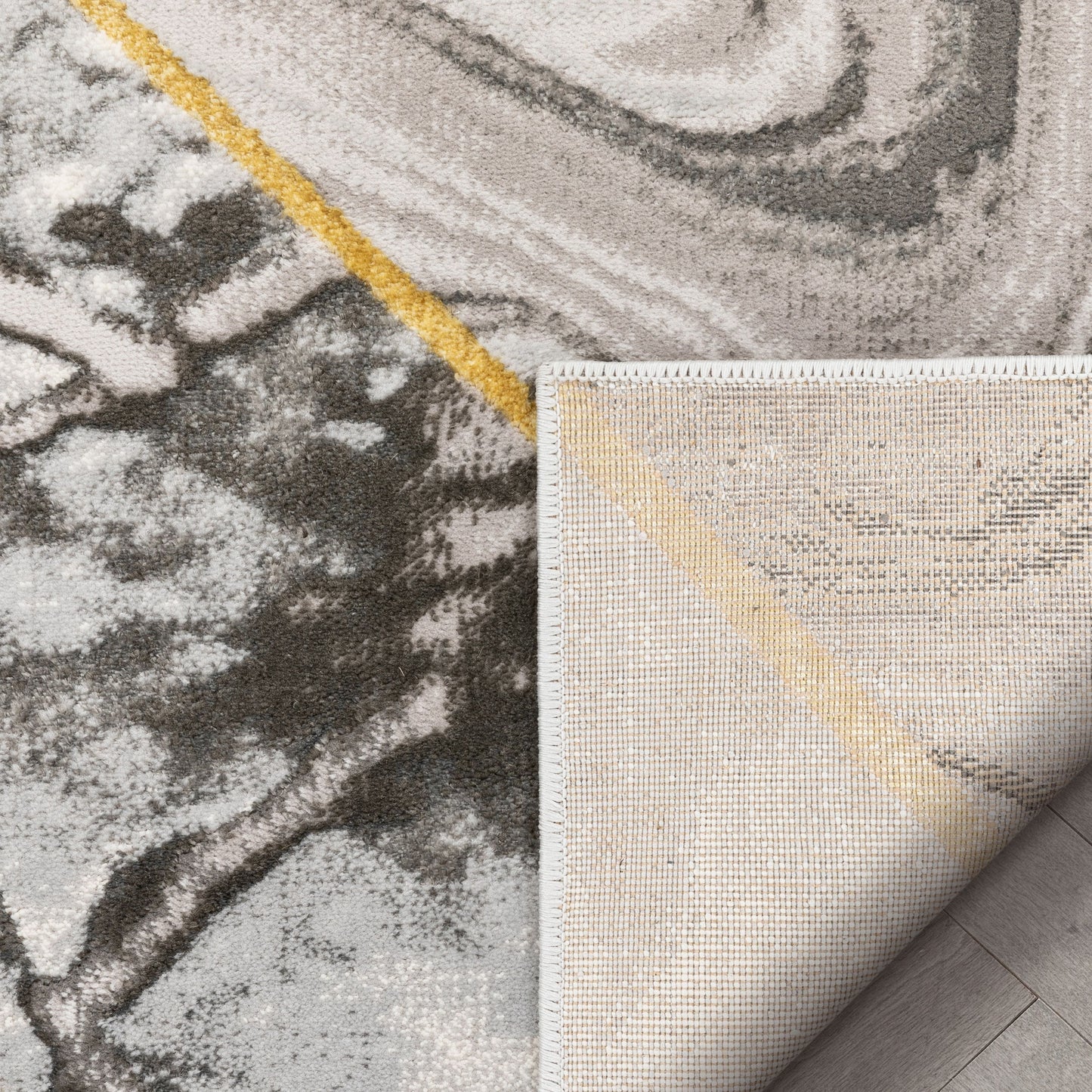 Arlo Retro Marble Pattern Grey Glam Rug FRM-47