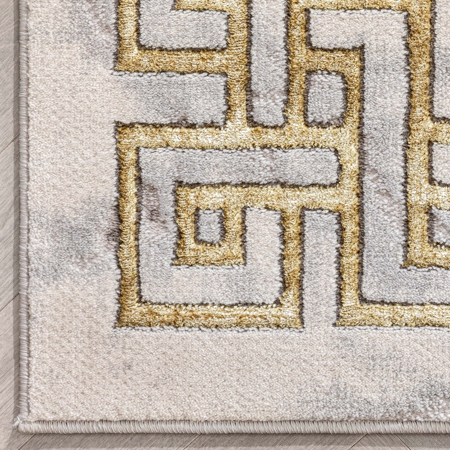 Huntington Retro Marble Border Ivory Glam Rug FRM-72