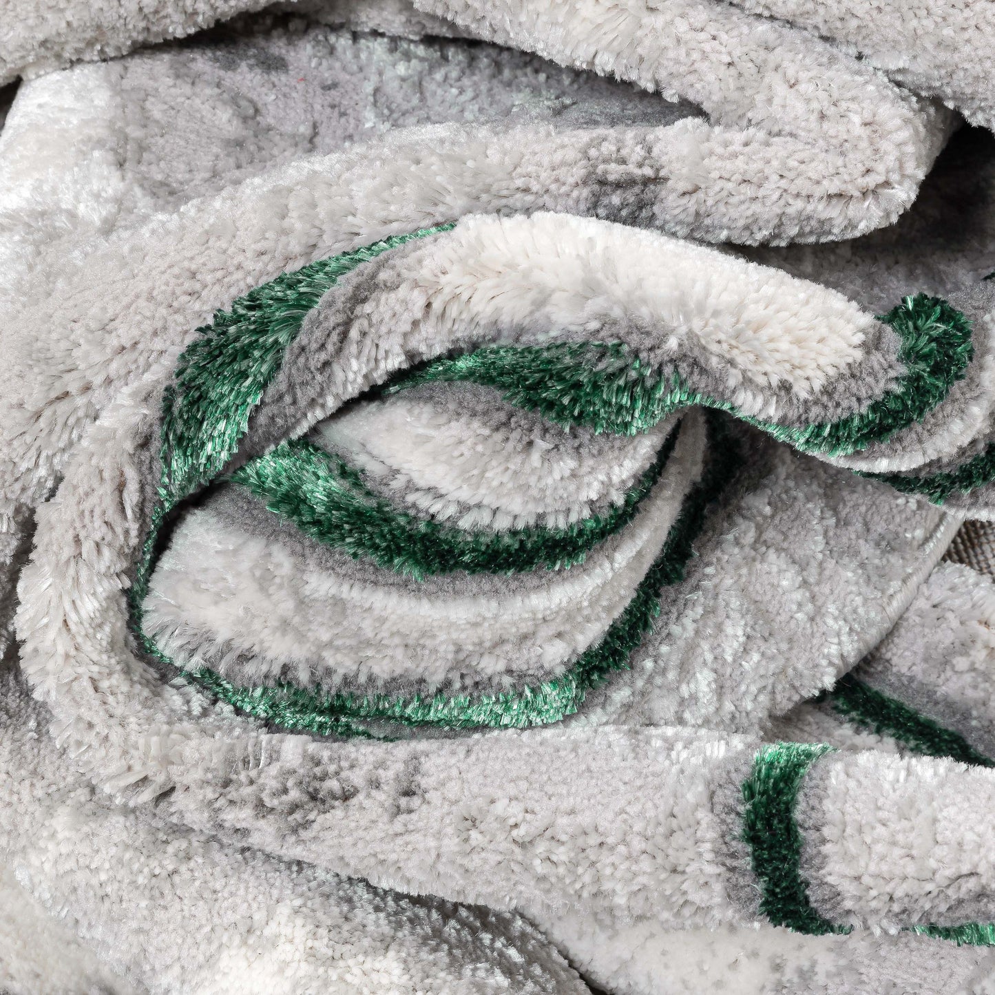 Huntington Retro Marble Border Green Glam Rug FRM-75