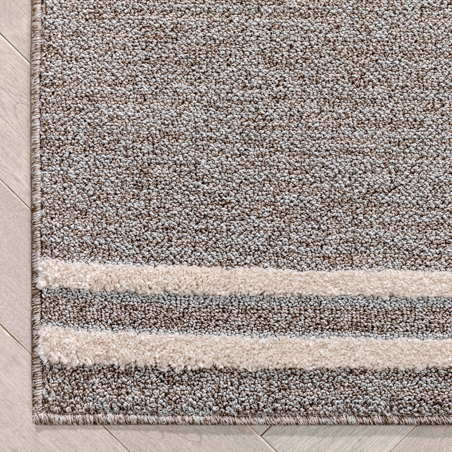 Evie Tribal Diamond Medallion Pattern Taupe Looped Pile Rug HAR-38