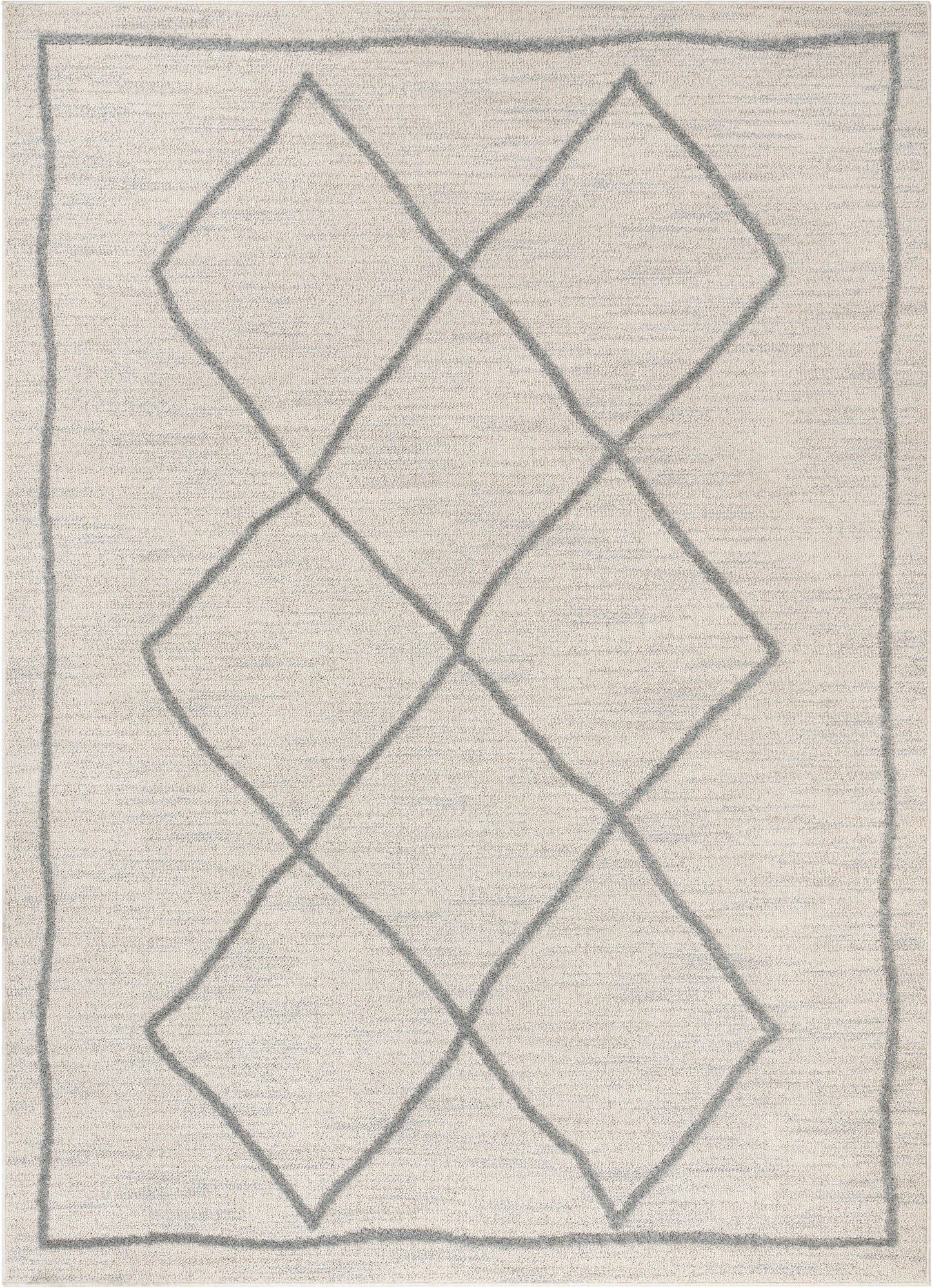 Cora Moroccan Lattice Trellis Beige Looped Pile Rug HAR-42
