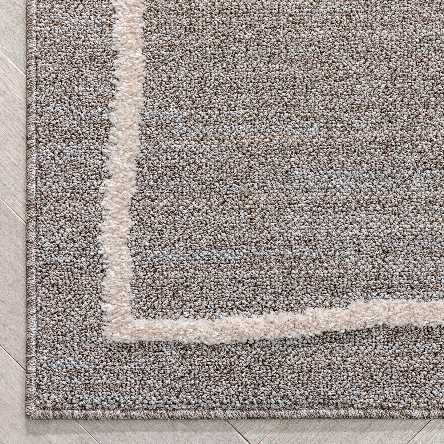 Cora Moroccan Lattice Trellis Taupe Looped Pile Rug HAR-48