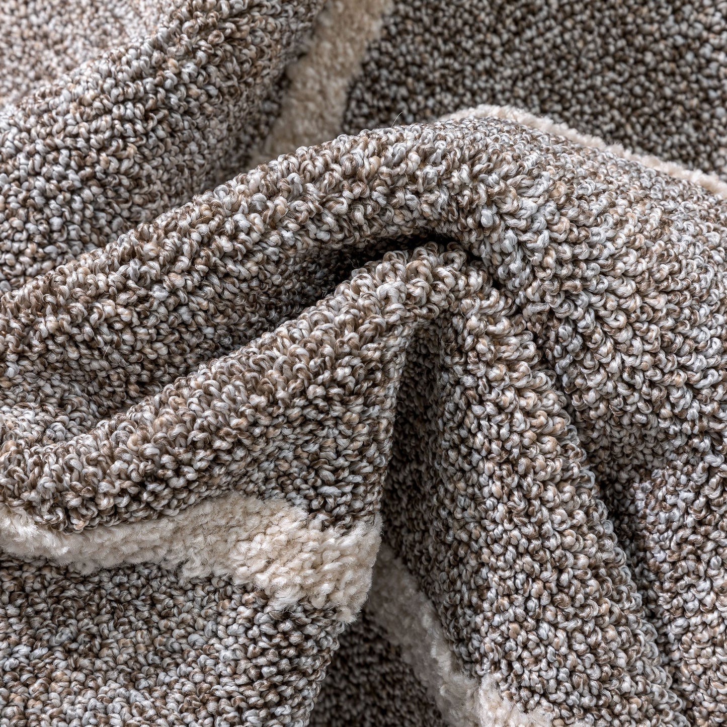 Cora Moroccan Lattice Trellis Taupe Looped Pile Rug HAR-48