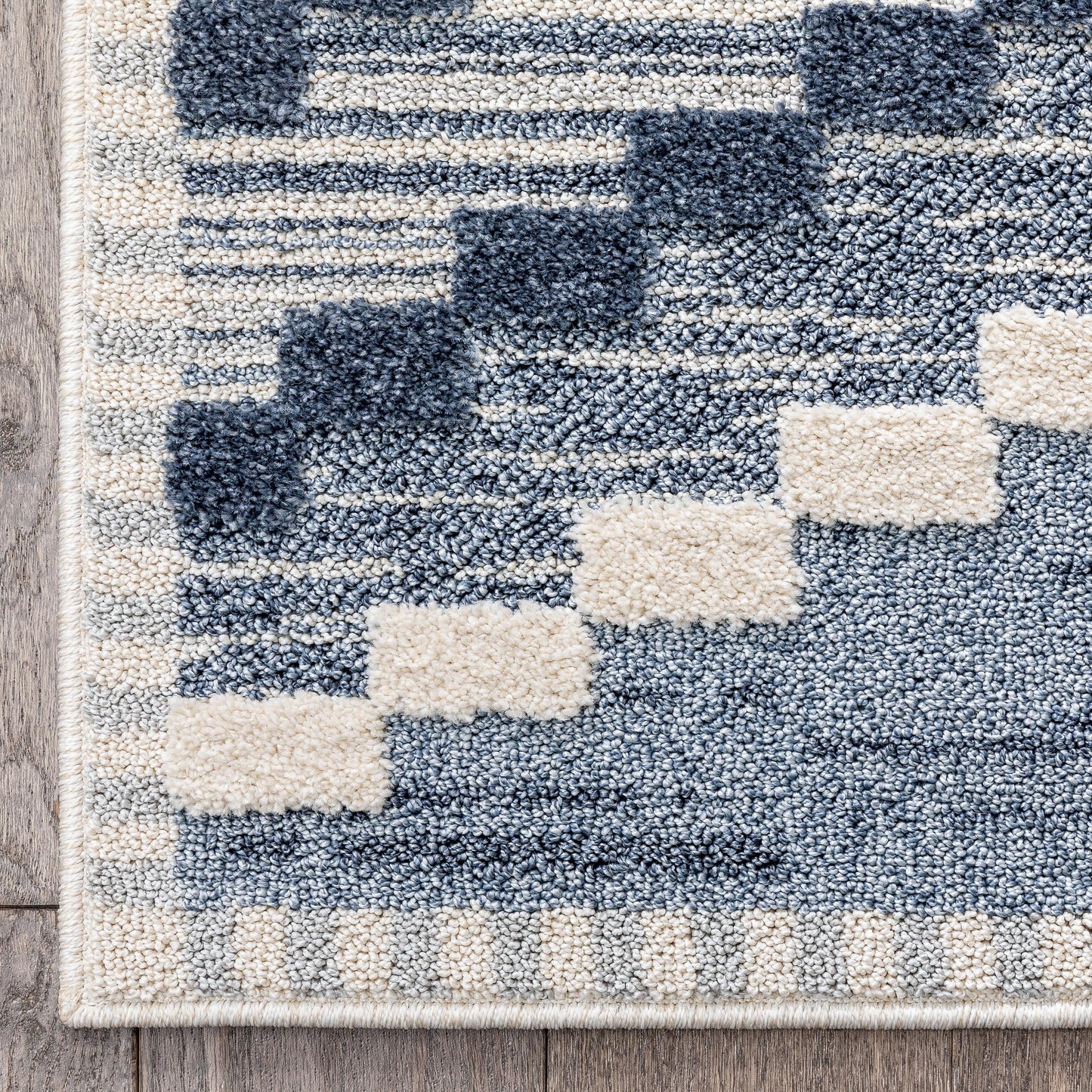 Salena Southwestern Medallion Pattern Blue Looped Pile Rug HAR-64
