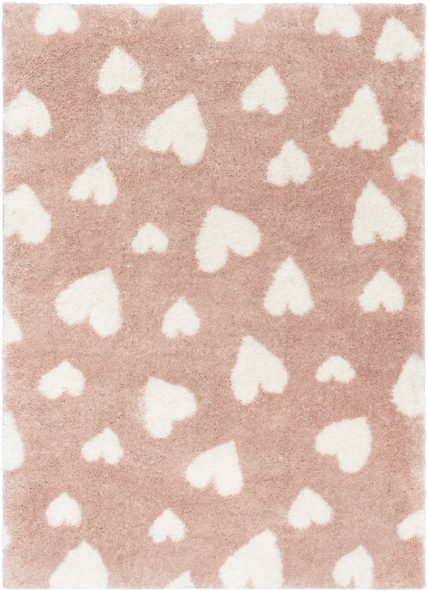 Hearts Modern Heart Pattern Pink Thick & Ultra Soft Kids Rug HAV-20
