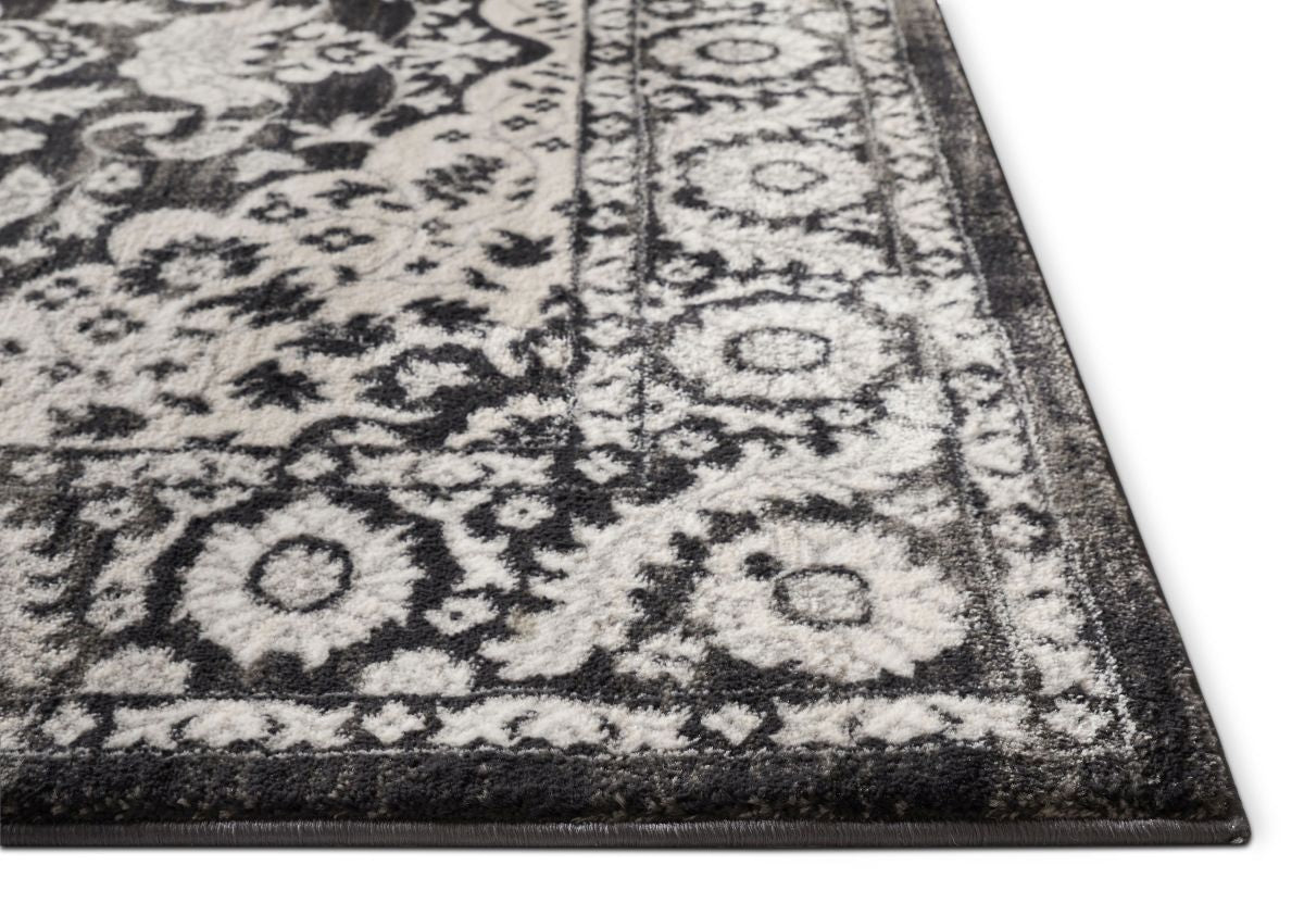 Achilles Grey Traditional Rug HU-63