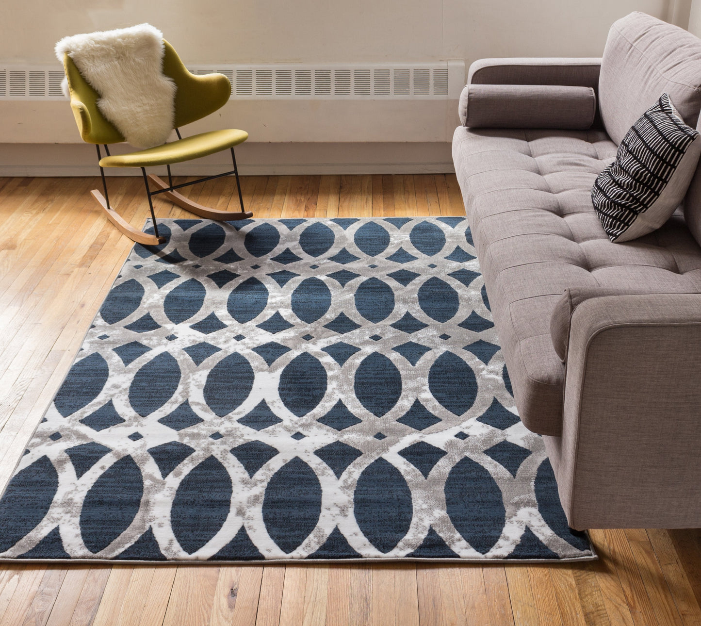 Exotic Blue Modern Rug 1756