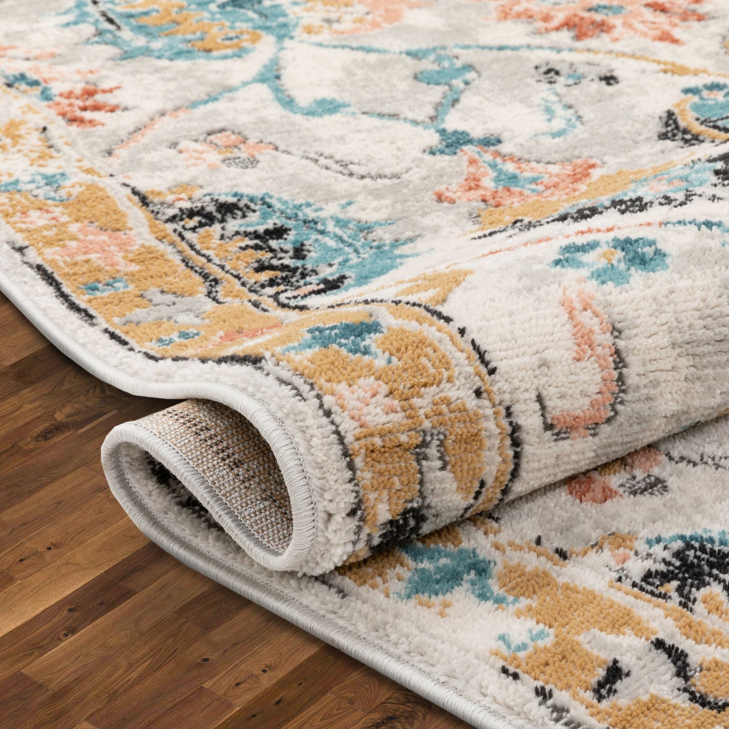 Ivy Bohemian Vintage Oriental Botanical Beige Rug IND-22