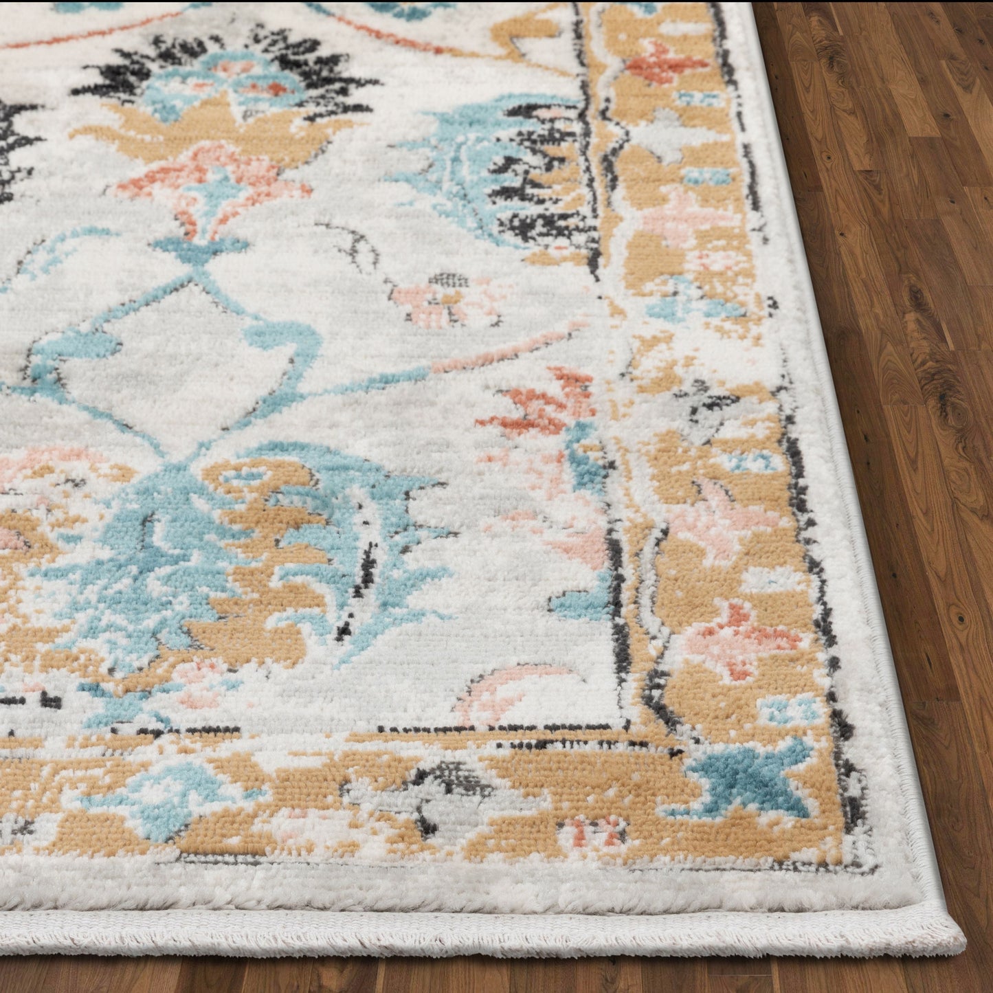 Ivy Bohemian Vintage Oriental Botanical Beige Rug IND-22