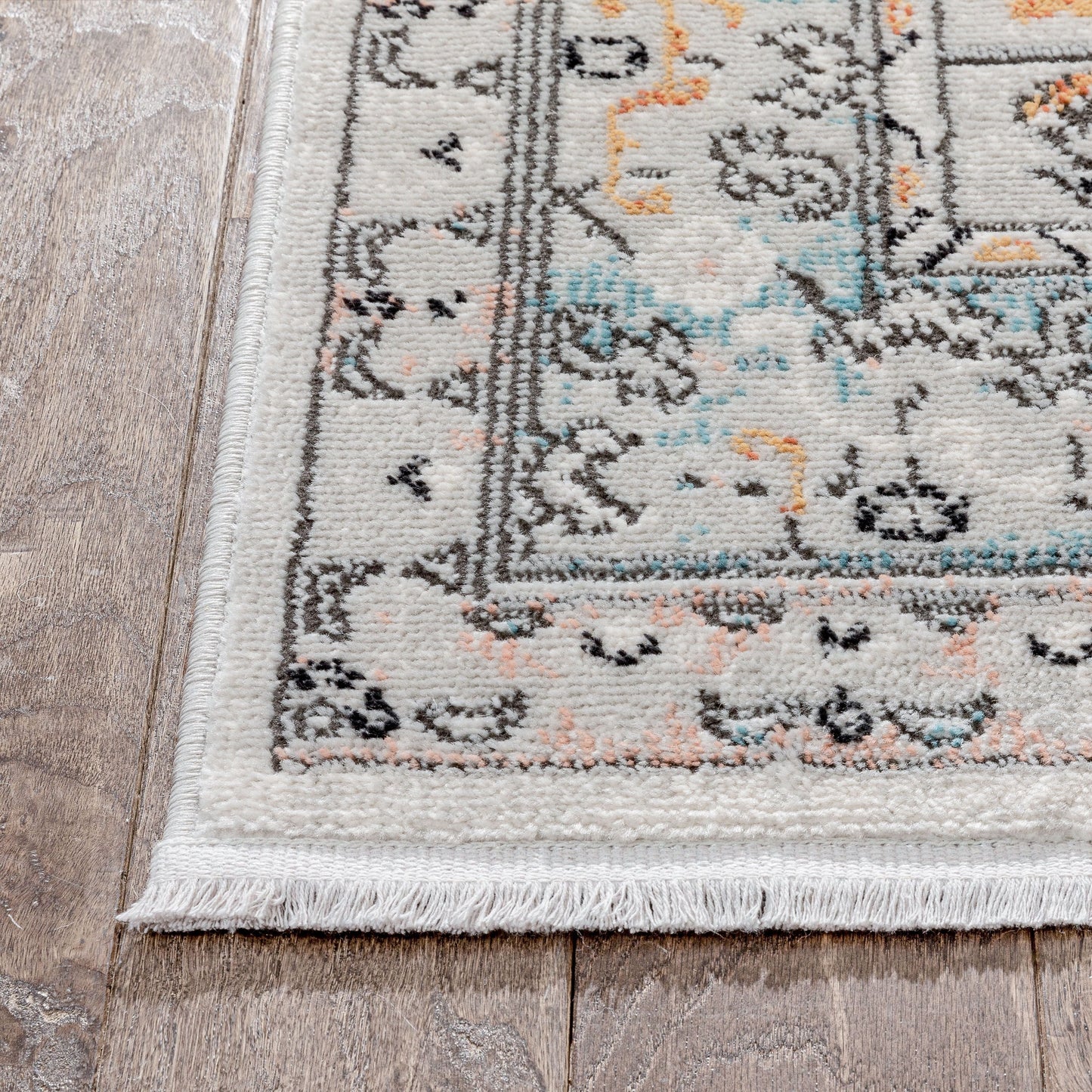 Jane Vintage Bohemian Aztec Tribal Blue Rug IND-46