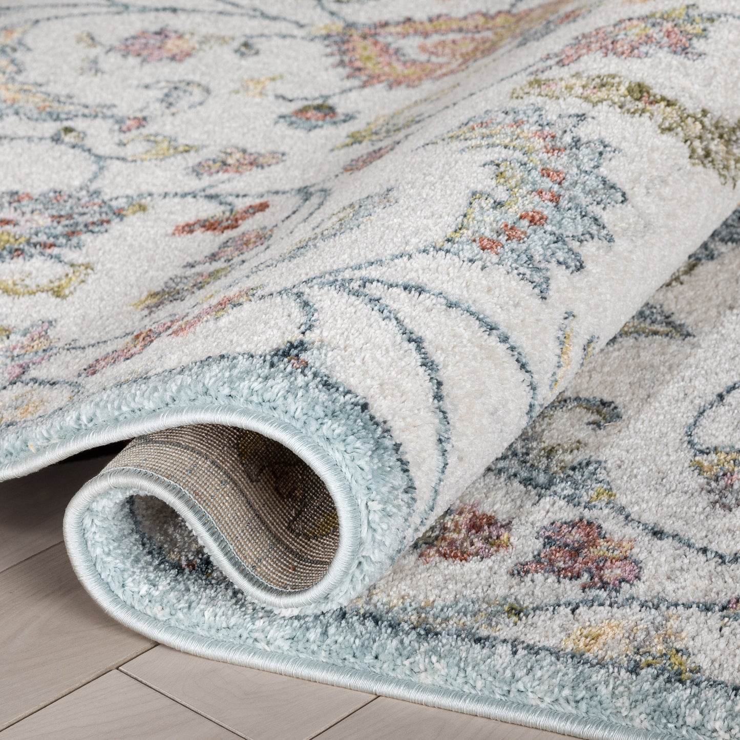 Metonia Vintage Oriental Floral Ivory Rug IVY-12