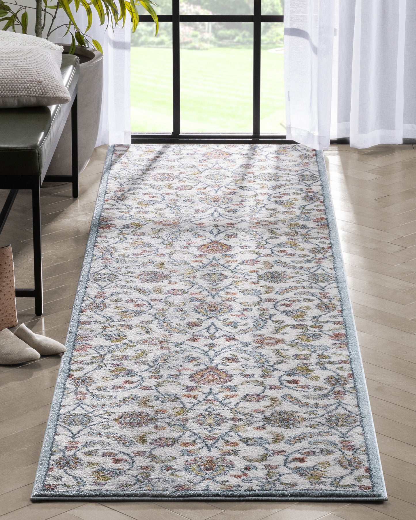 Metonia Vintage Oriental Floral Ivory Rug IVY-12
