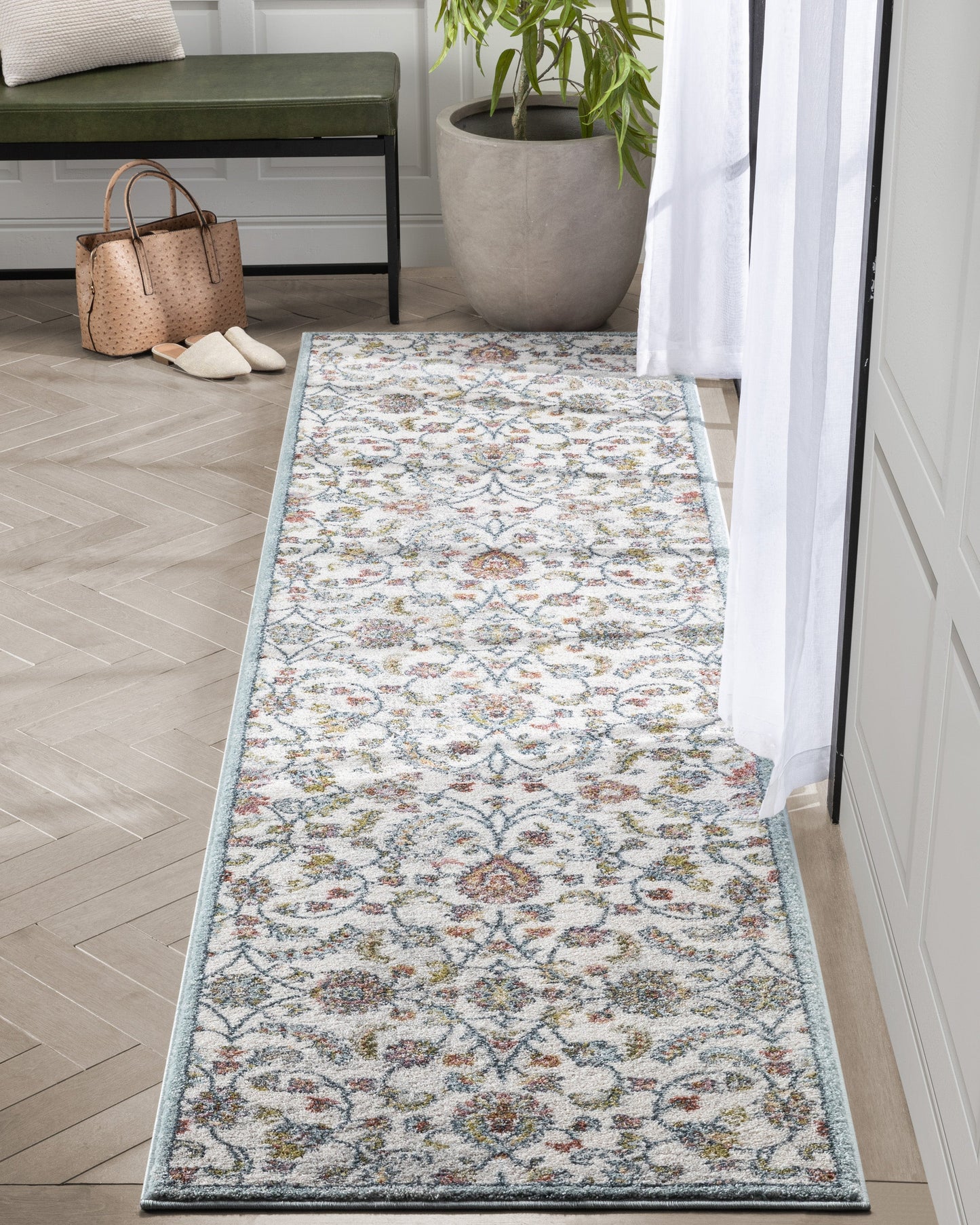 Metonia Vintage Oriental Floral Ivory Rug IVY-12