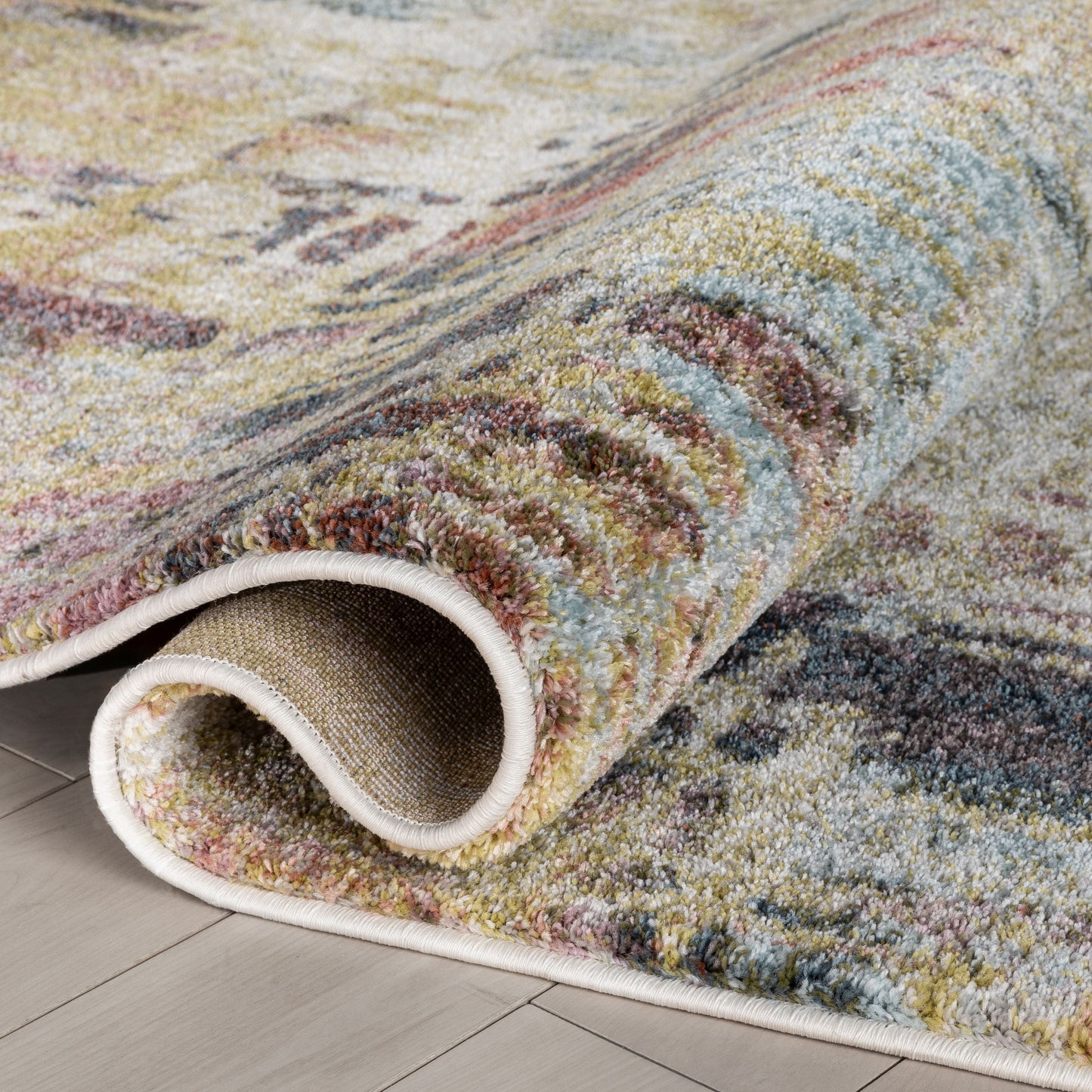 Elwood Modern Abstract Green Blue Rug IVY-45