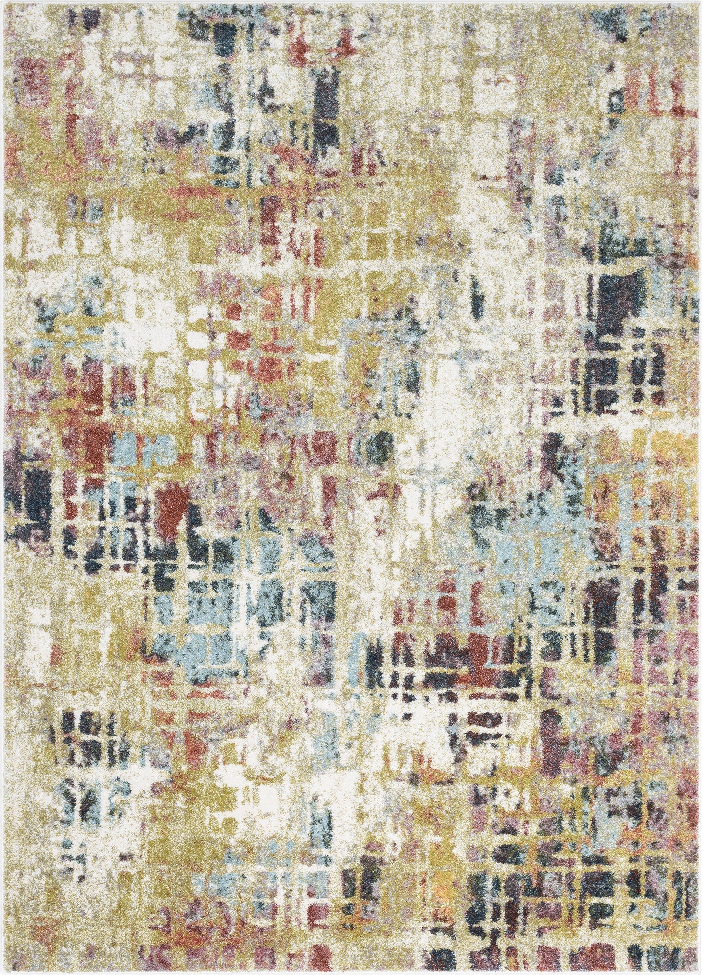 Elwood Modern Abstract Green Blue Rug IVY-45