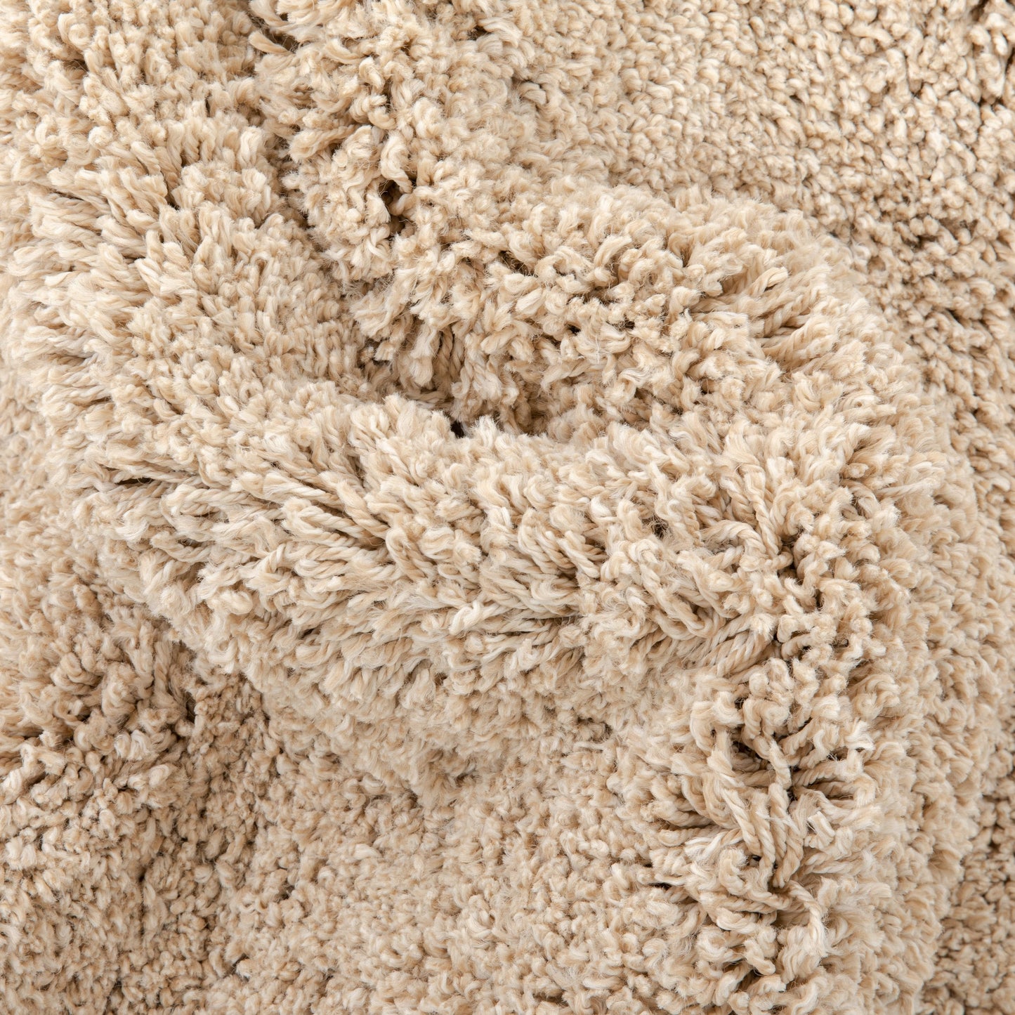 Halden Solid Pattern Ivory Thick Nordic Shag Rug JU-12